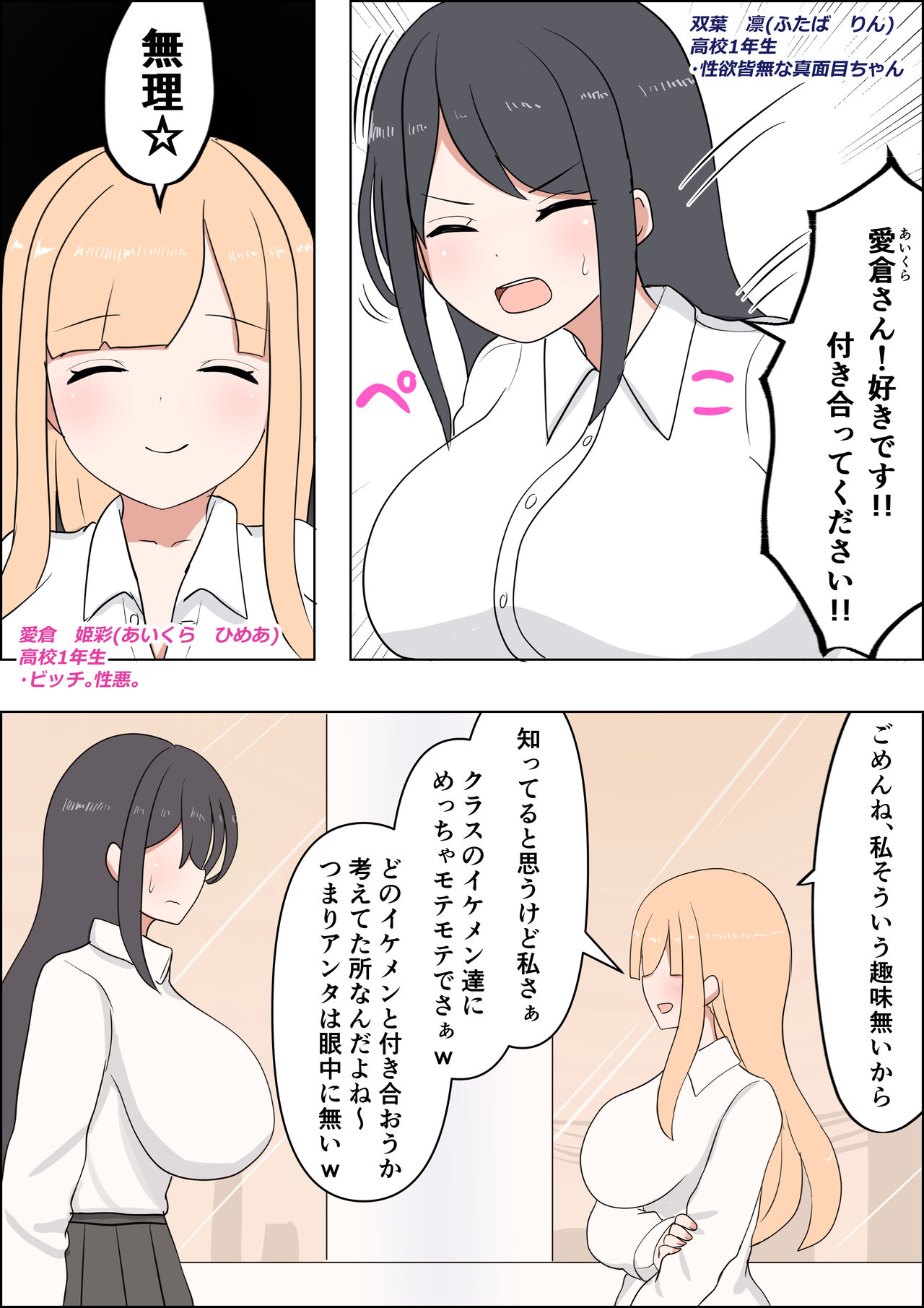 Futanari Chinpo Hae Chatta JK Rin-chan ♥ page 2 full