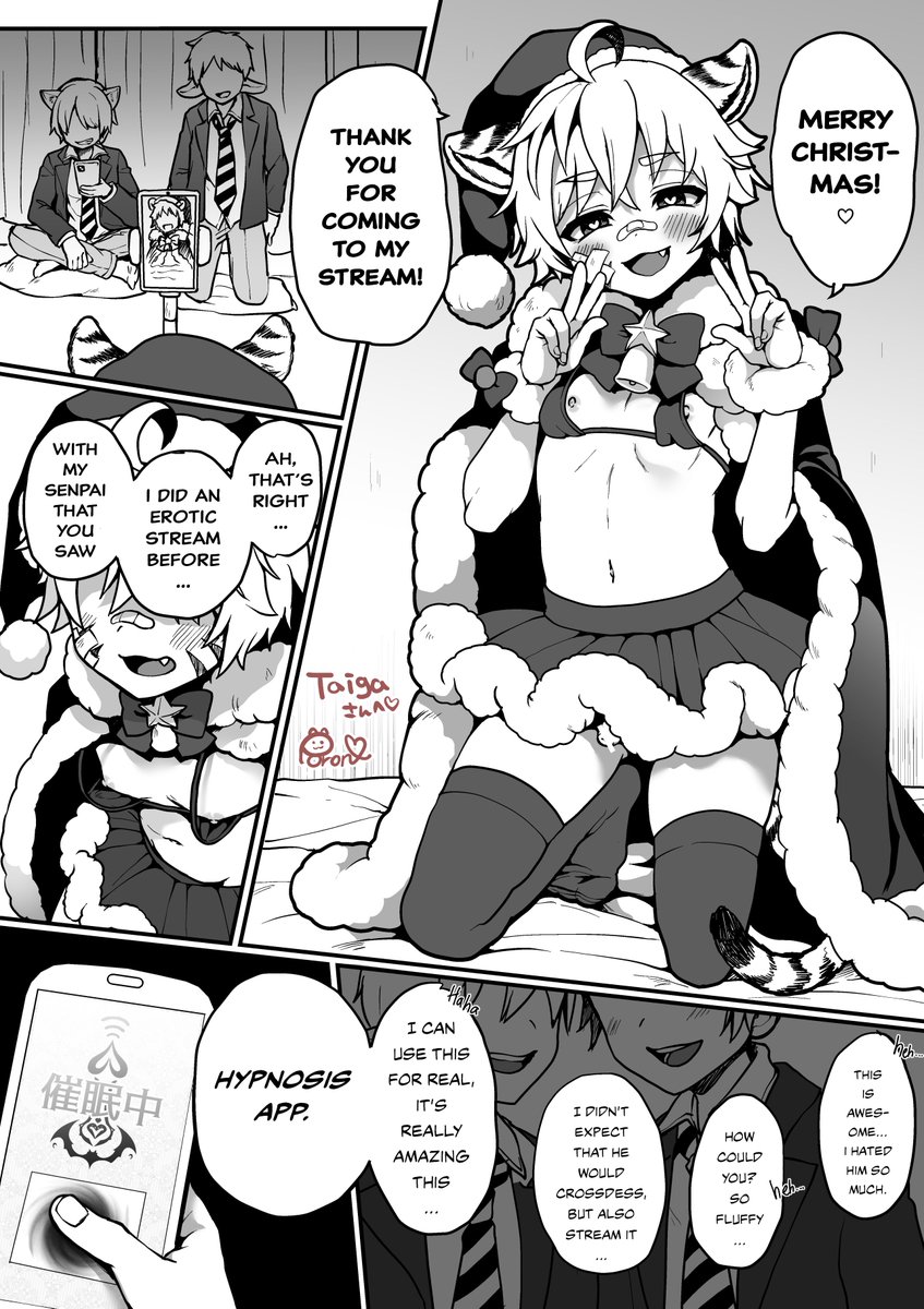Christmas Hen Onanie Haishin Manga | Merry Christmas page 1 full