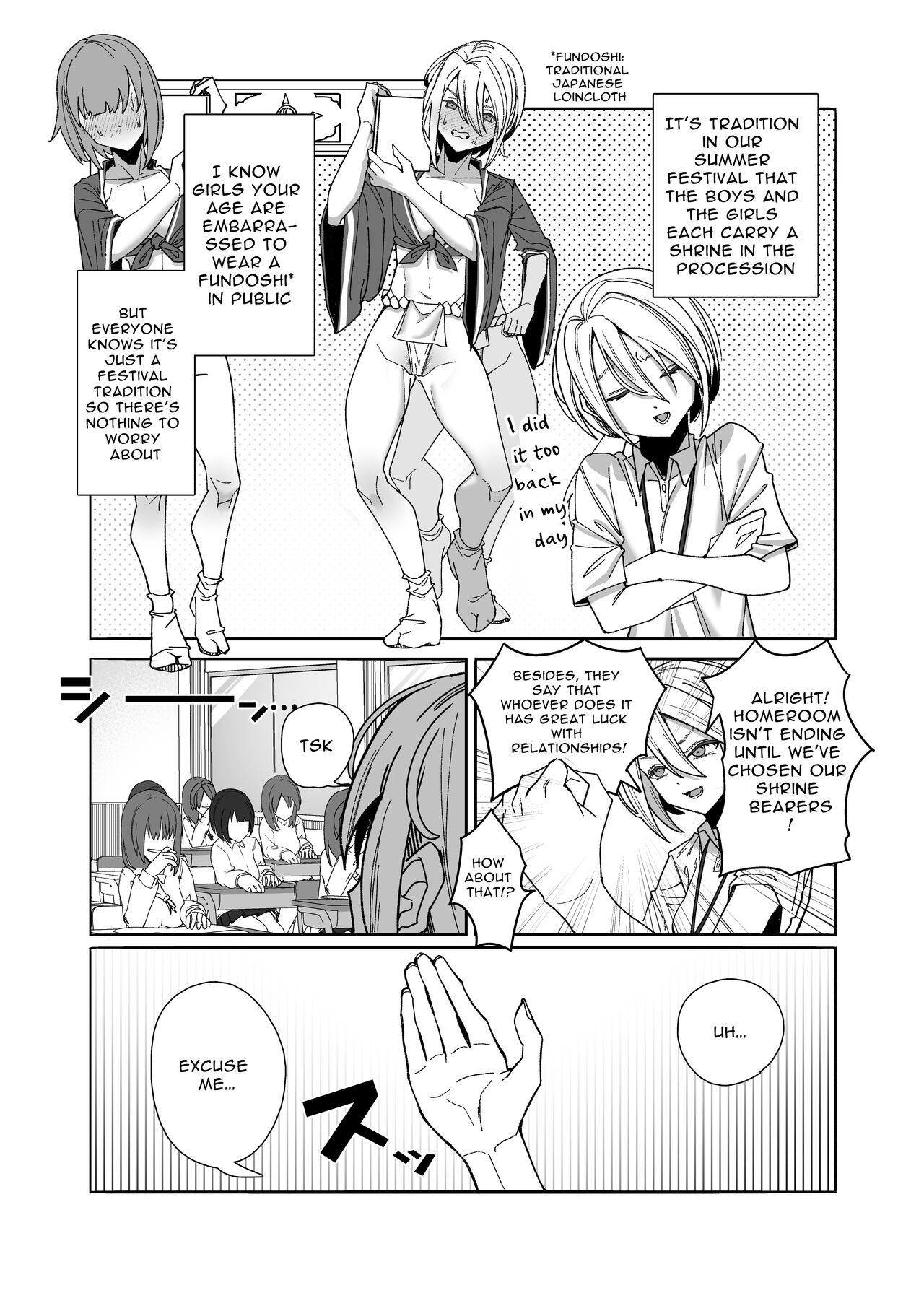 Les Musume ~Fundoshi Suri Ai~ | Lez Girls ~Lovely Loincloth Rubb'n~ page 4 full