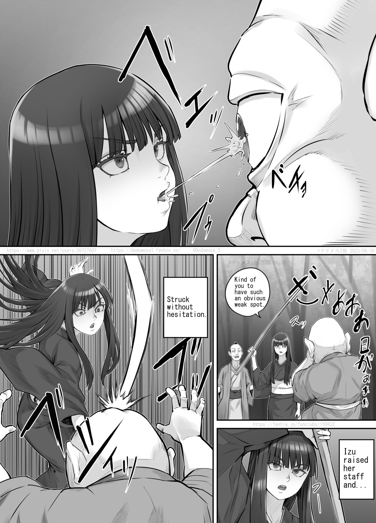 Maegami Pattsun Kurokami Long no Onnanoko ga Youkai o Taiji suru Ohanashi page 10 full