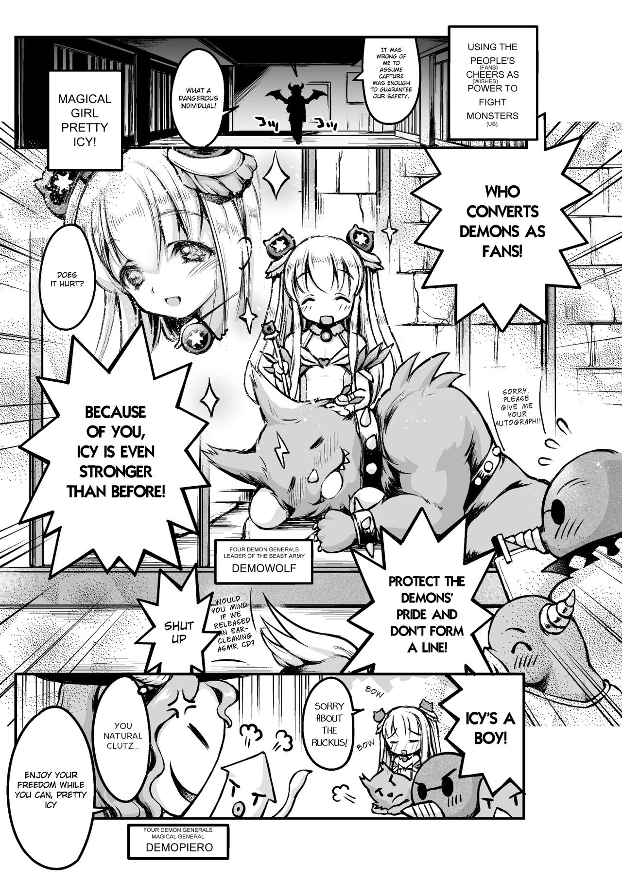 Otokonoko Mahou Shoujo Pretty Icy~Icy Dai Pinchi!? Haritsuke-Shaiminshoukei Show Daihaishin~ page 1 full