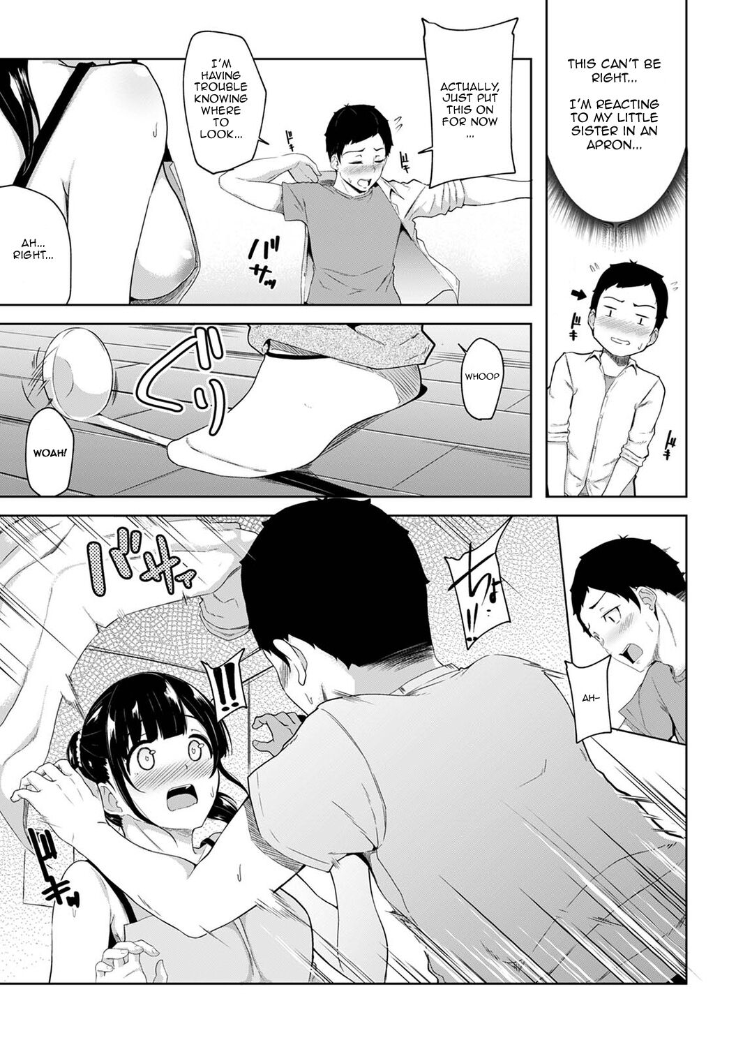 Asa Okitara Imouto ga Hadaka Apron Sugata datta node Hamete Mita | I Woke Up to my Naked Apron Sister and Tried Fucking Her Ch. 1-11 page 6 full