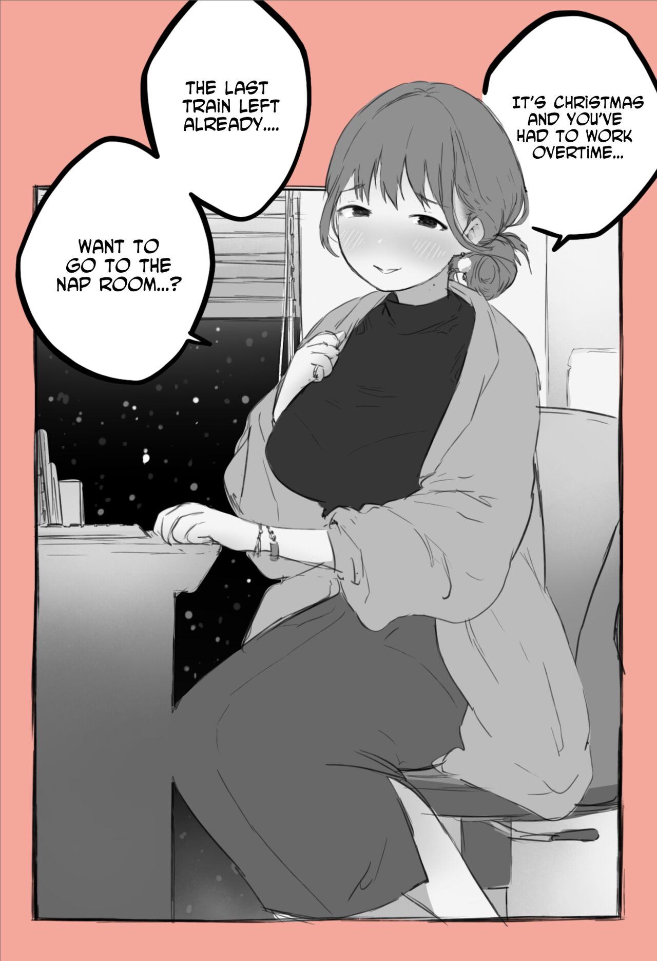Christmas ni Kaisha no Kamin-Shitsu de Douki no Musume to... | In the Company's Nap Room at Christmas with a Girl of the Same Year page 1 full