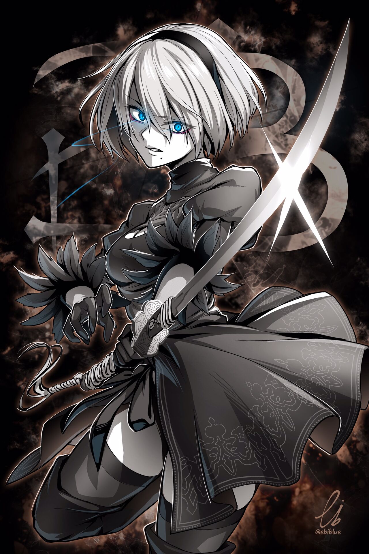 Square off! 2B vs Tifa page 7 full