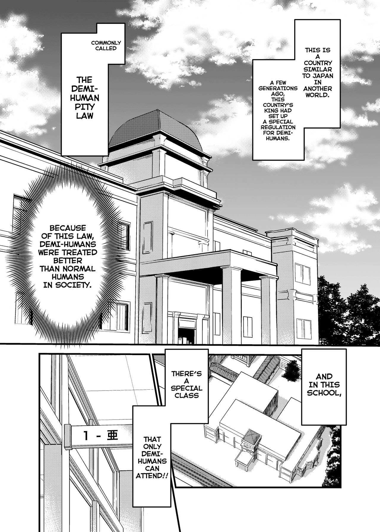 Seiyoku Ousei na Ajin Senyou Gakkyuu ni Danshi Seito wa Ore Hitori・Dark Elf JK Hen | I'm the Only Guy in a School Full of Lusty Demi-humans Dark Elf High School Collection page 2 full