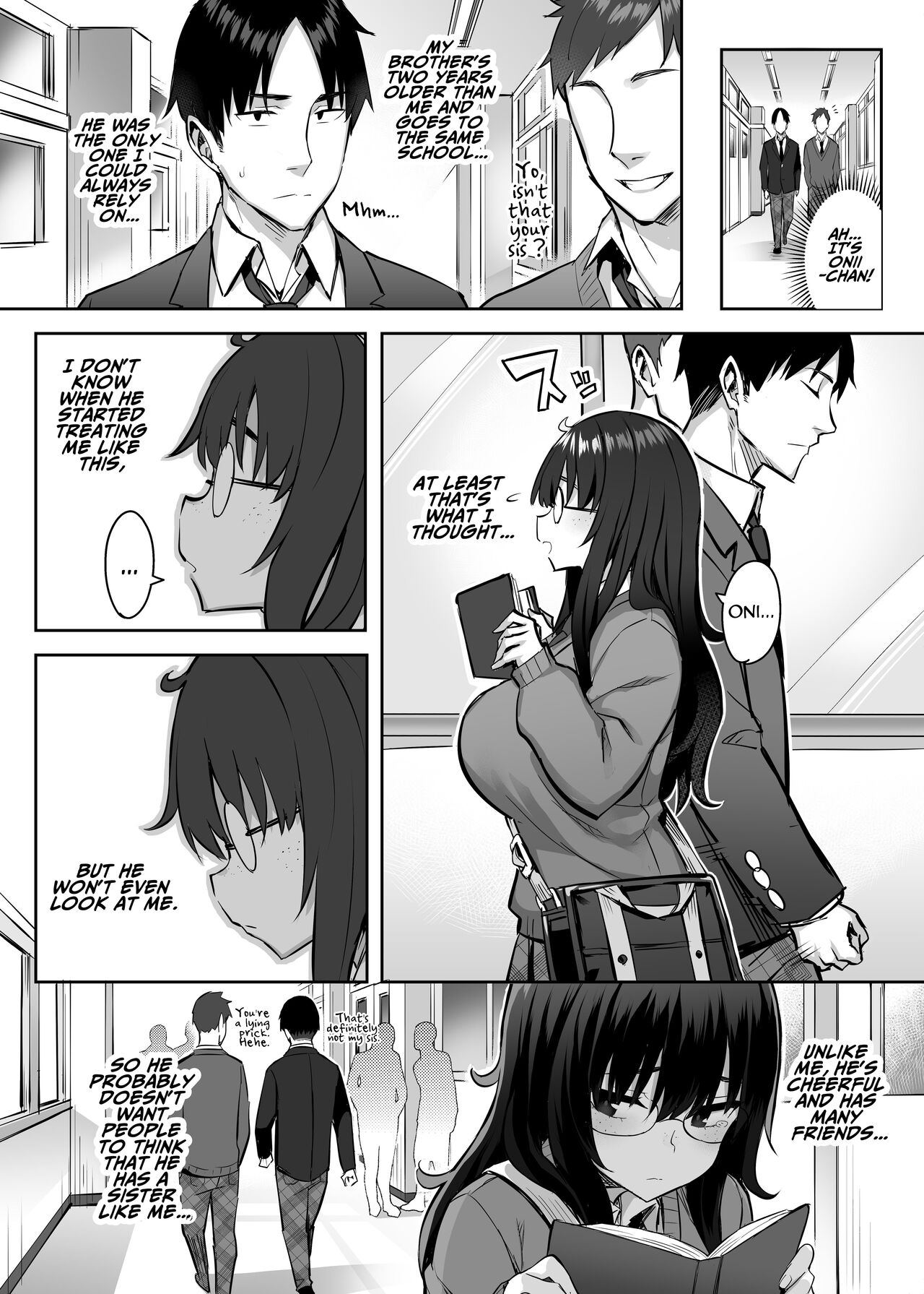 Moto InCha no Kyonyuu Yariman Imouto ga Erosugite, Onii-chan wa Mou...!! 0 ~Jimiko no Watashi ga Kawatta Riyuu~ | I Can't Handle My Former Bookworm Little Sister Now That She's a Slut! ~A Whore is Born~ page 3 full
