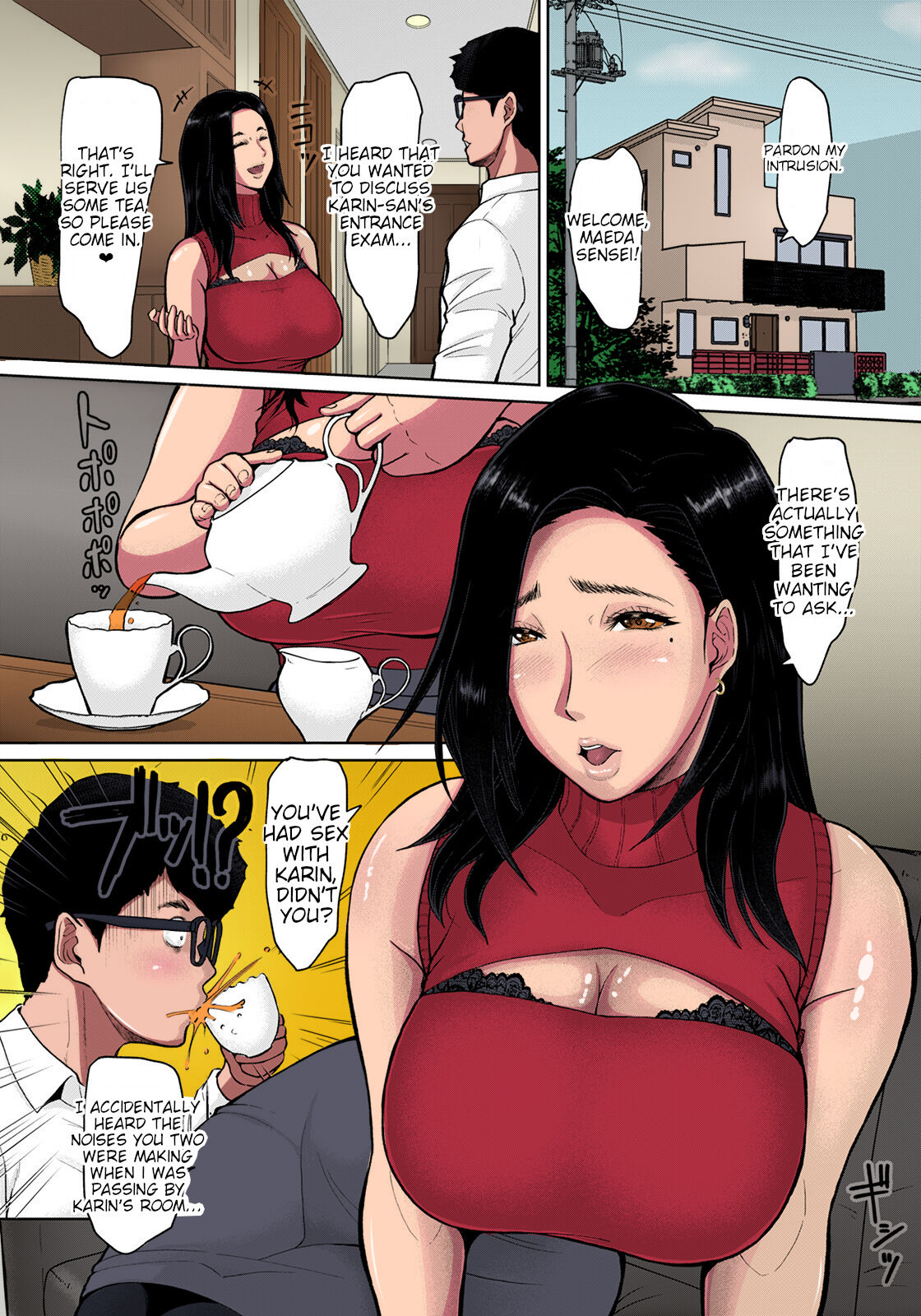 Musume no Inu Ma ni Tsumamigui | Fucking the wife while her daughter is not at home page 5 full