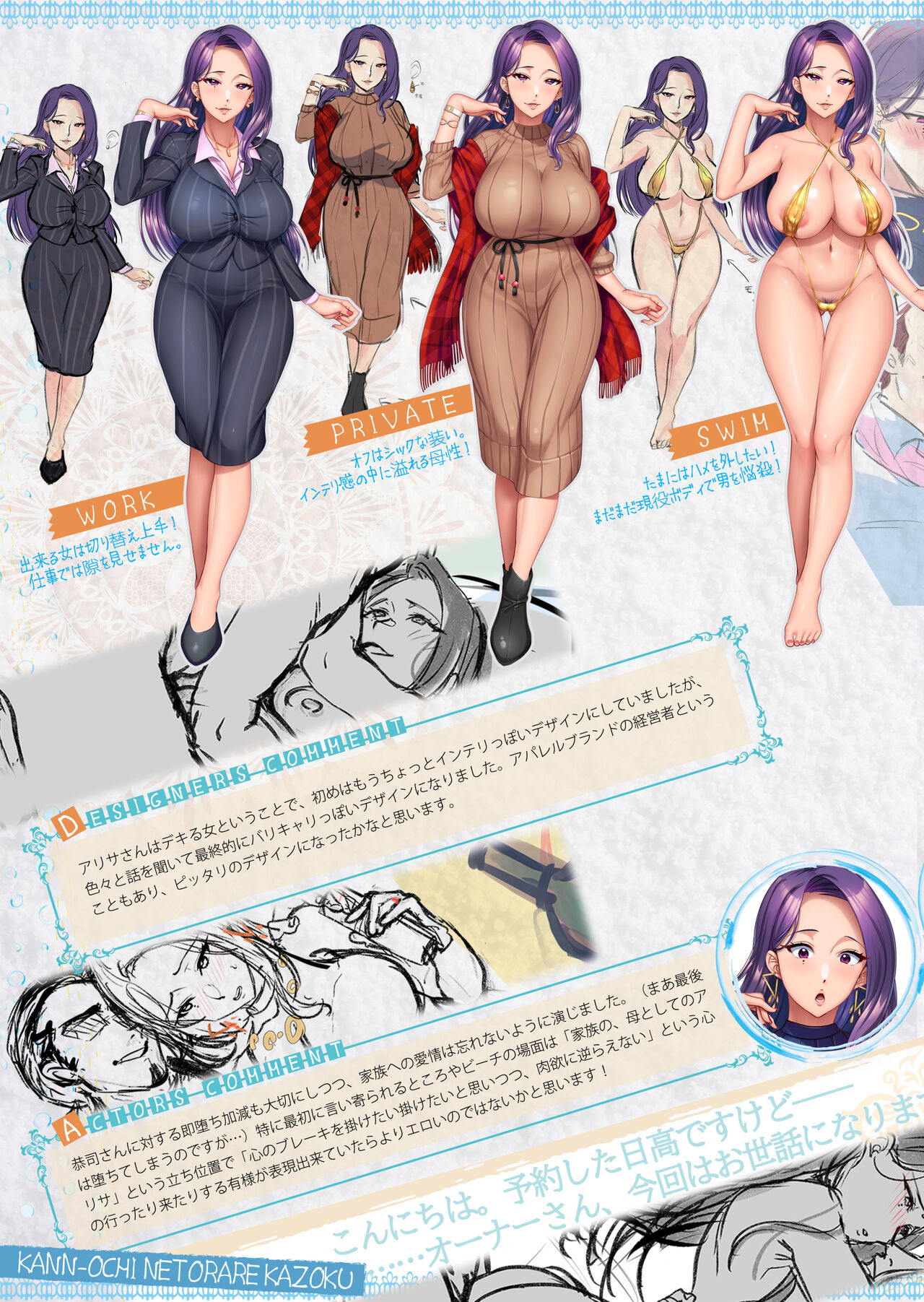 Kan'ochi x Netorare Kazoku ~Anata, Yurushite. Watakushi-tachi, Uwaki Sex ni Honki de Hamacchatta no~ -Settei Shiryoushuu- page 5 full