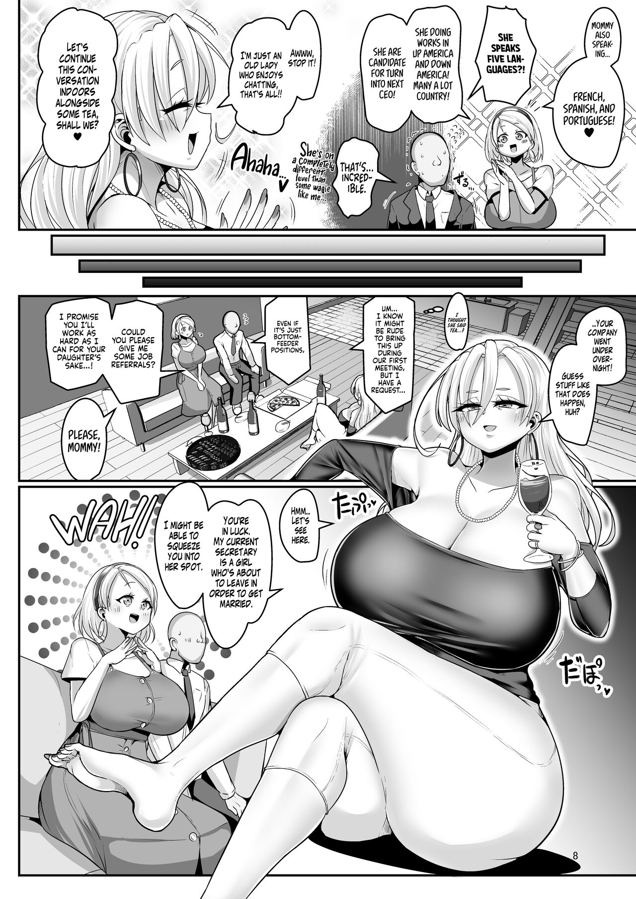 H Daisuki Kinpatsu Hakujin Bakunyuu Ryuugakusei ga Tonari no Heya ni Hikkoshite Kita!! 2 ~Mama mo Ore no SeFri ni Natta!!~ page 9 full