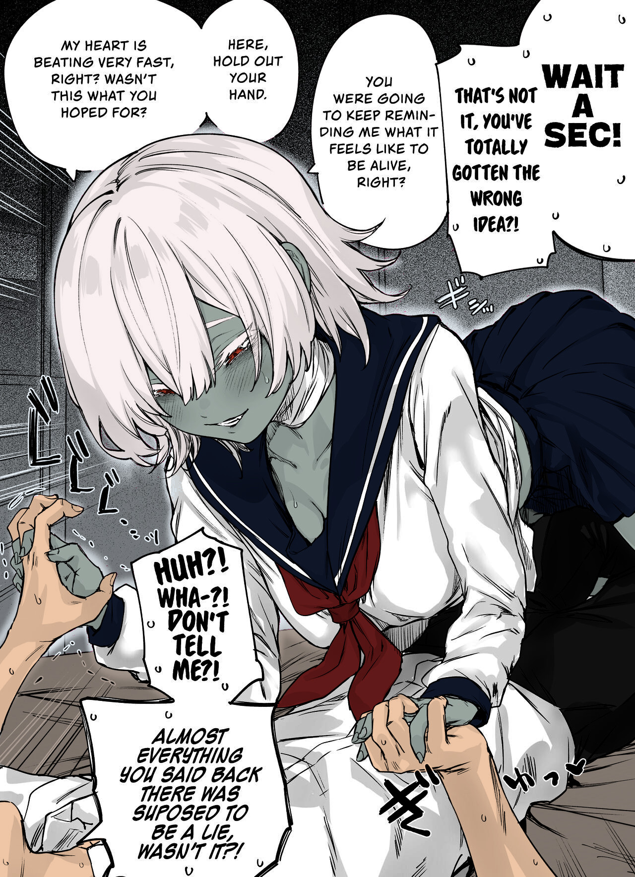 Zombi-Kei Osananajimi-chan ni Sei no Jikkan o Oshierarechau Manga | A Manga About Teaching My Zombie Childhood Friend The Real Feeling of Sex page 3 full