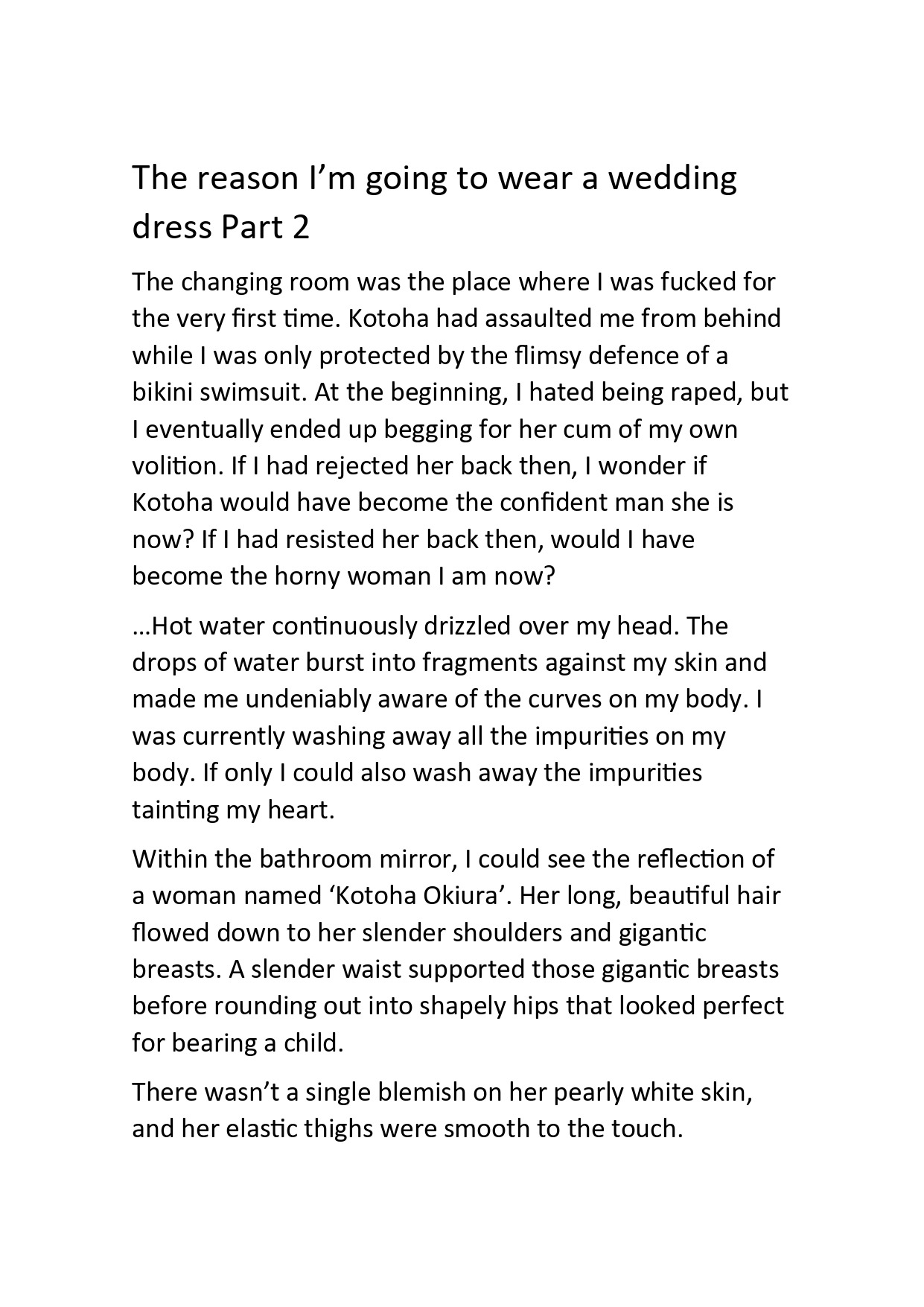 The reason I want to wear a wedding dress Part 2 page 2 full