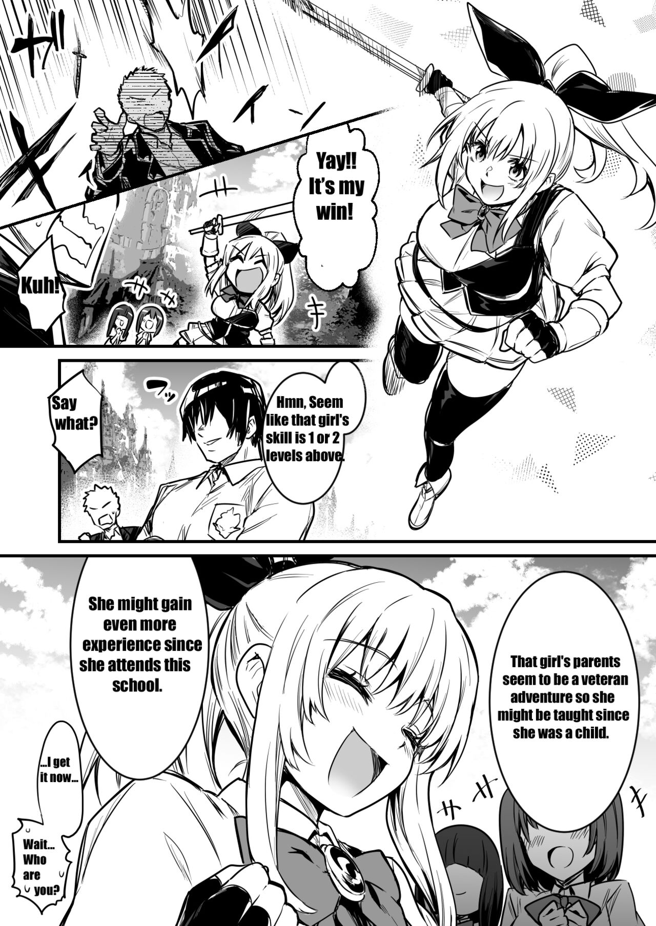 Anal Zuki no Chuunen Dansei ni Saimin Joutai de Tokubetsu na Kojin Jugyou o Ukeru Gakusei Boukensha-chan | A cadet adventurer-chan who receives a special private lesson while hypnotized by an anal fetish middle-aged man page 1 full