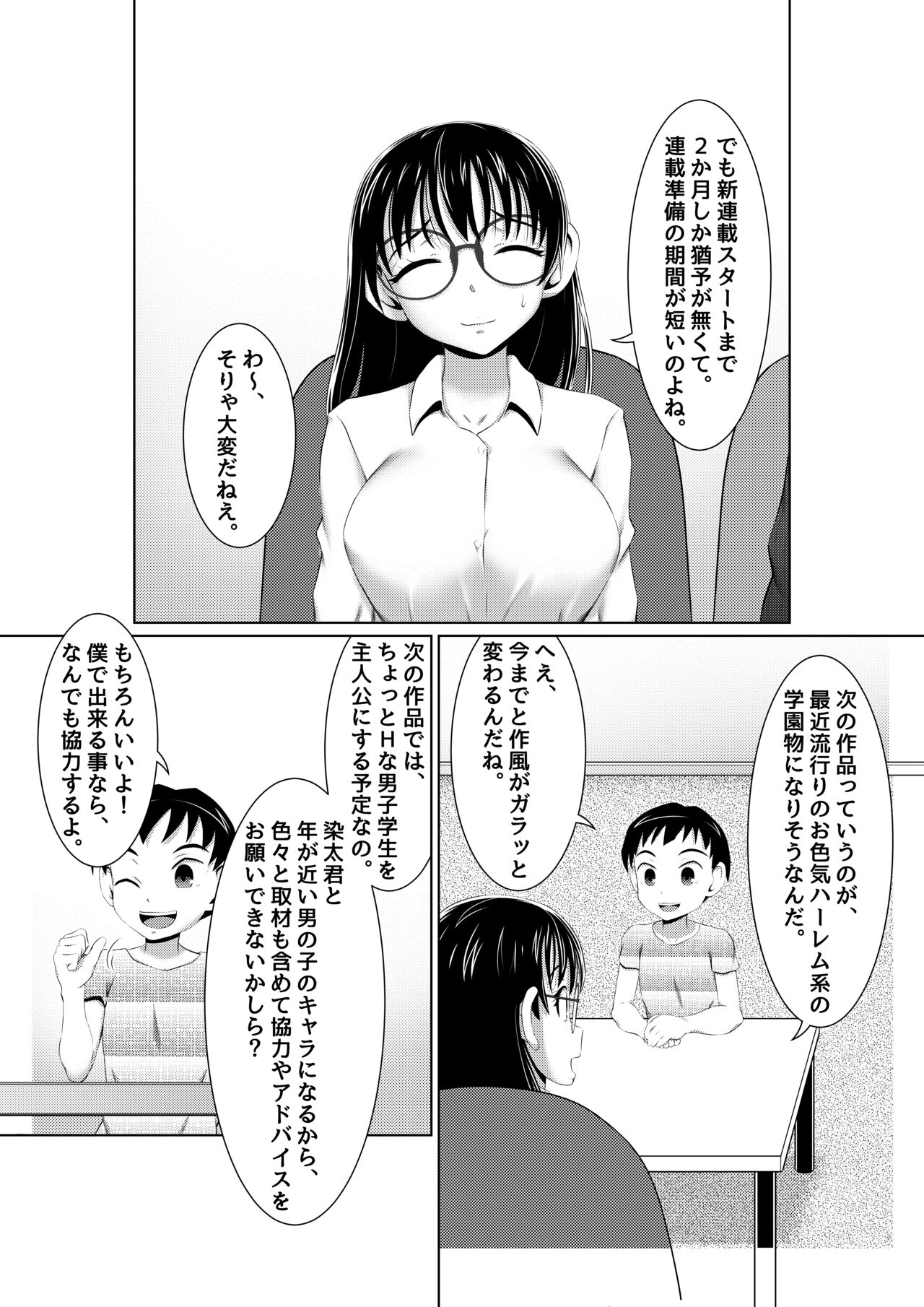 Ecchi na Onna Mangakka Combi 2 "Rensai Junbi wa Kitsui no da!" page 4 full