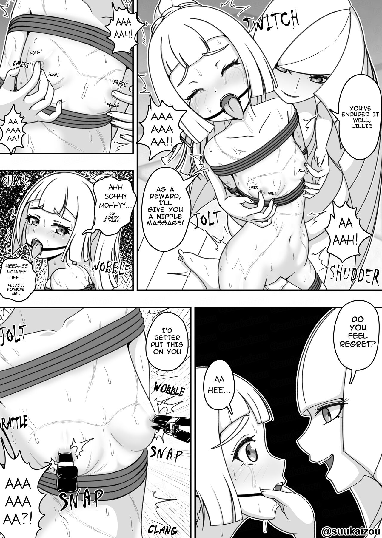 Lillie ga Lusamine ni Oshioki Sareru | Lillie gets spanked by Lusamine page 6 full