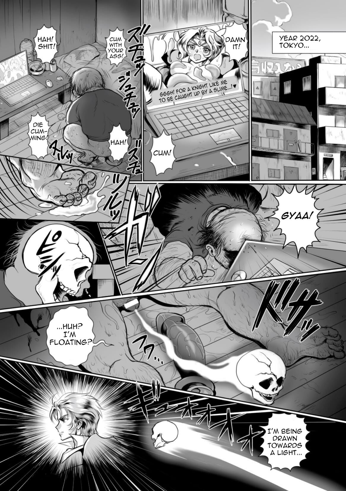 Hyoui Kan Kishi Stallion Kimo Otoko ni Nottorare Buzama Zecchou! | Possessed Knight Stallion: Forced to Climax by a Creeper! Ch. 1 page 5 full