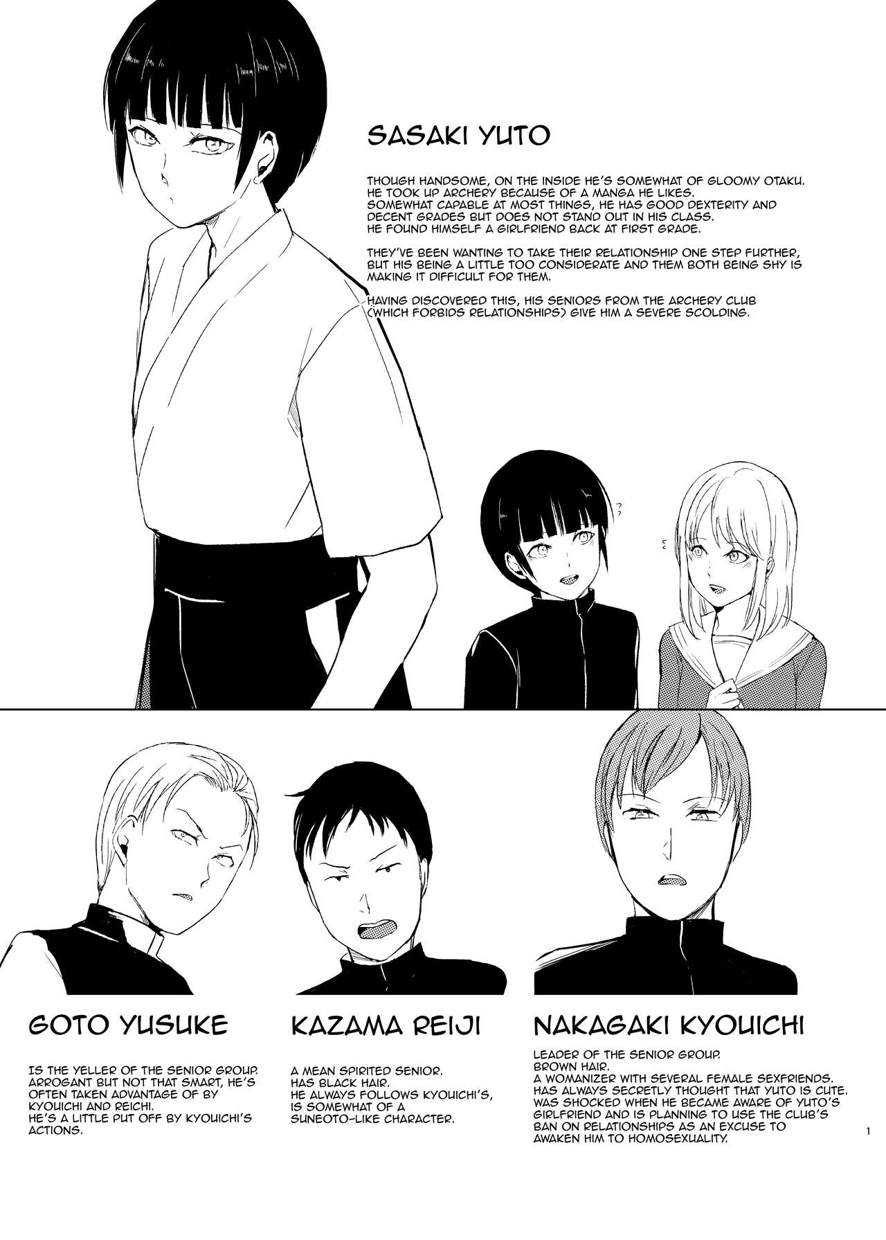 Kyuudou Danshi x Mesu Ochi Choukyou Senpai ni Naisho de Kanojo Tsukuttara Seisai Rape saremashita page 2 full