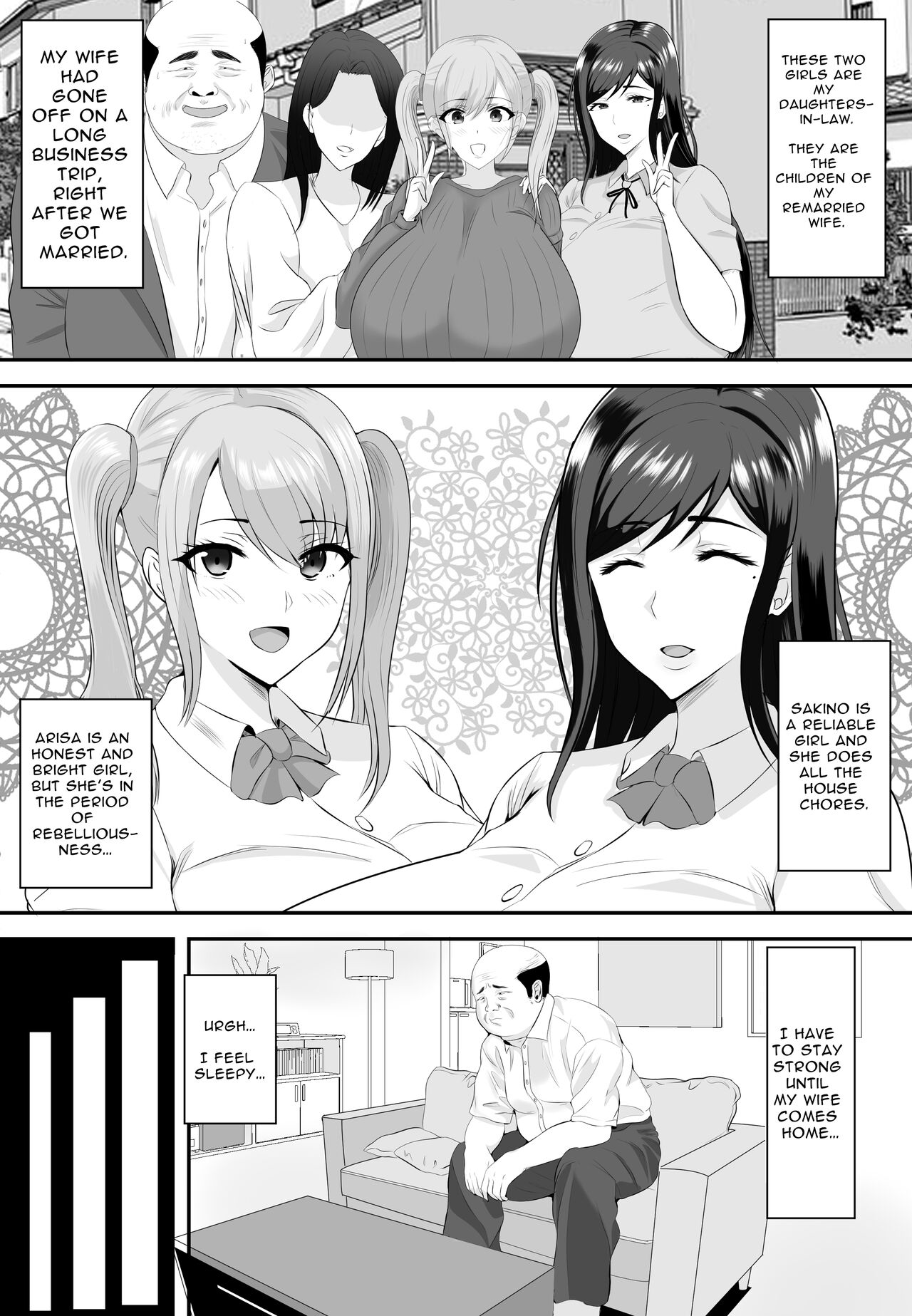 Kyonyuu JK o Tasuketakereba Musume no Hadaka Atete mite | Guess Which One's Your Naked Busty JK Daughter Or Else! page 6 full