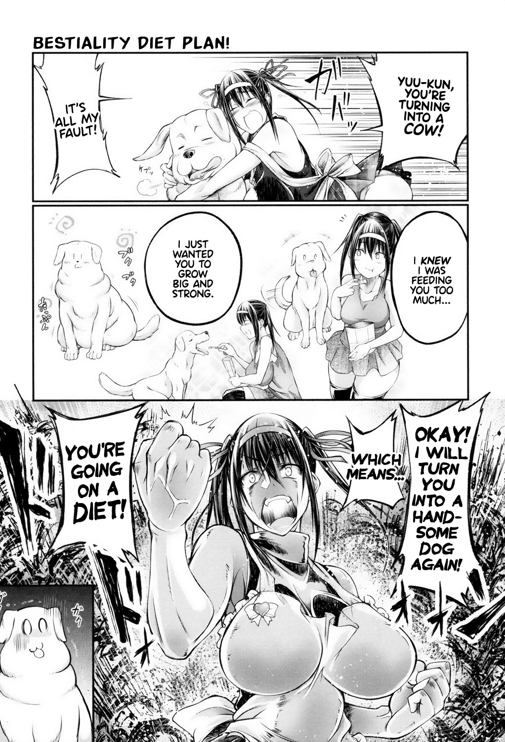 Juukan! Diet Daisakusen! | Bestiality Diet Plan! page 3 full