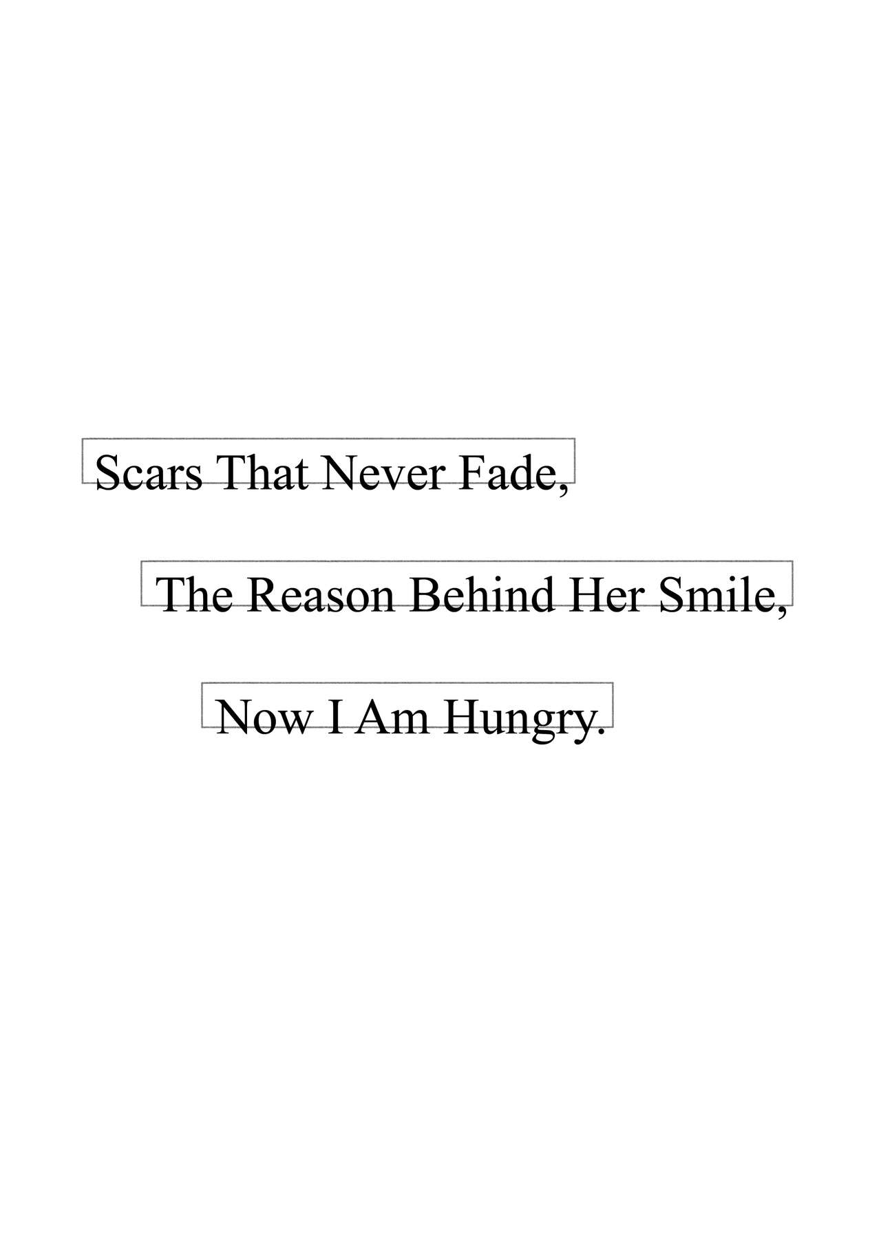 Kienai Ato, Egao No Riyuu, Onaka Ga Suite. |  Scars That Never Fade, The Reason Behind Her Smile, Now I Am Hungry. page 3 full