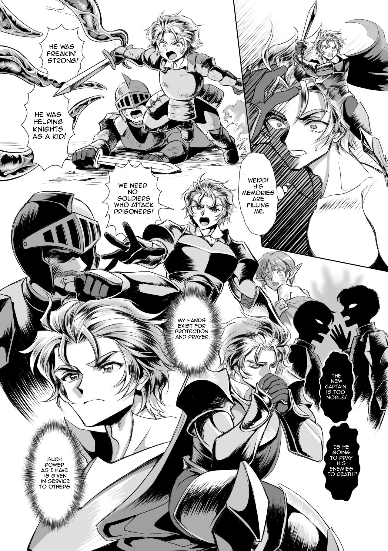Hyoui Kan Kishi Stallion Kimo Otoko ni Nottorare Buzama Zecchou! | Possessed Knight Stallion: Forced to Climax by a Creeper! Ch. 1 page 9 full