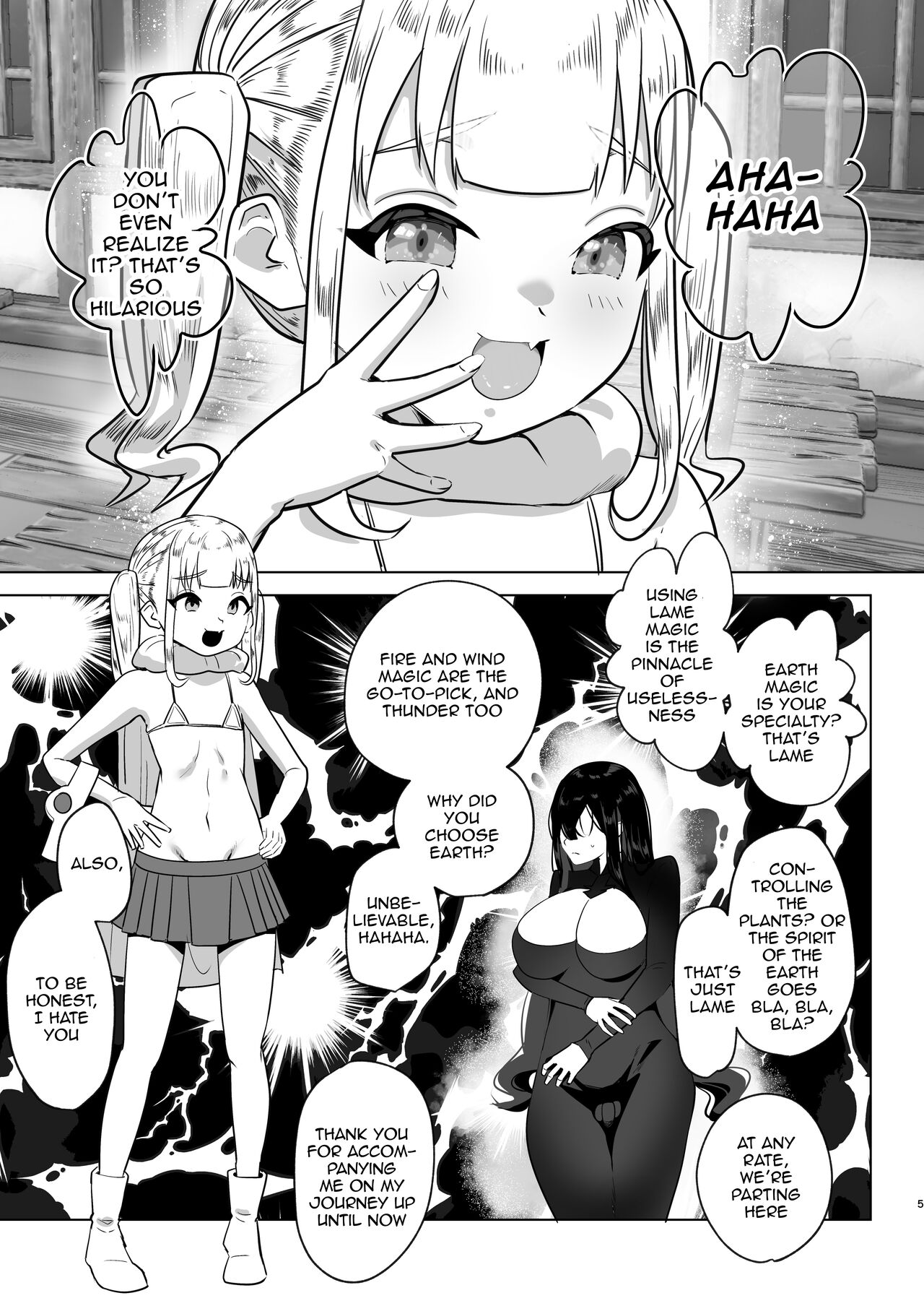 Tsuihou Sareta Futanari Mahoutsukai ga Mesugaki Yuusha o Wakaraseru Hanashi | A Story About An Exiled Futanari Mage Correcting A Brattish Hero page 5 full