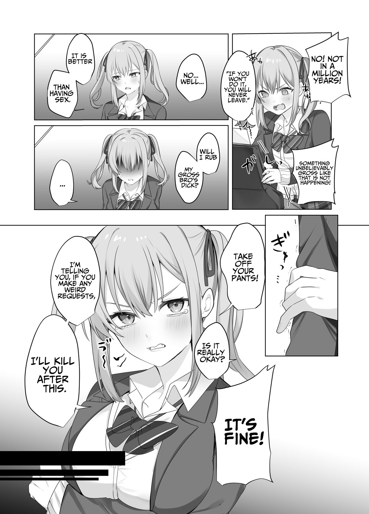 Sex Shinai to Derarenai Heya ni Naka no Warui Imouto to Tojikomerareru | Trapped in a Sex-locked Room with your Bitchy Little Sister page 8 full