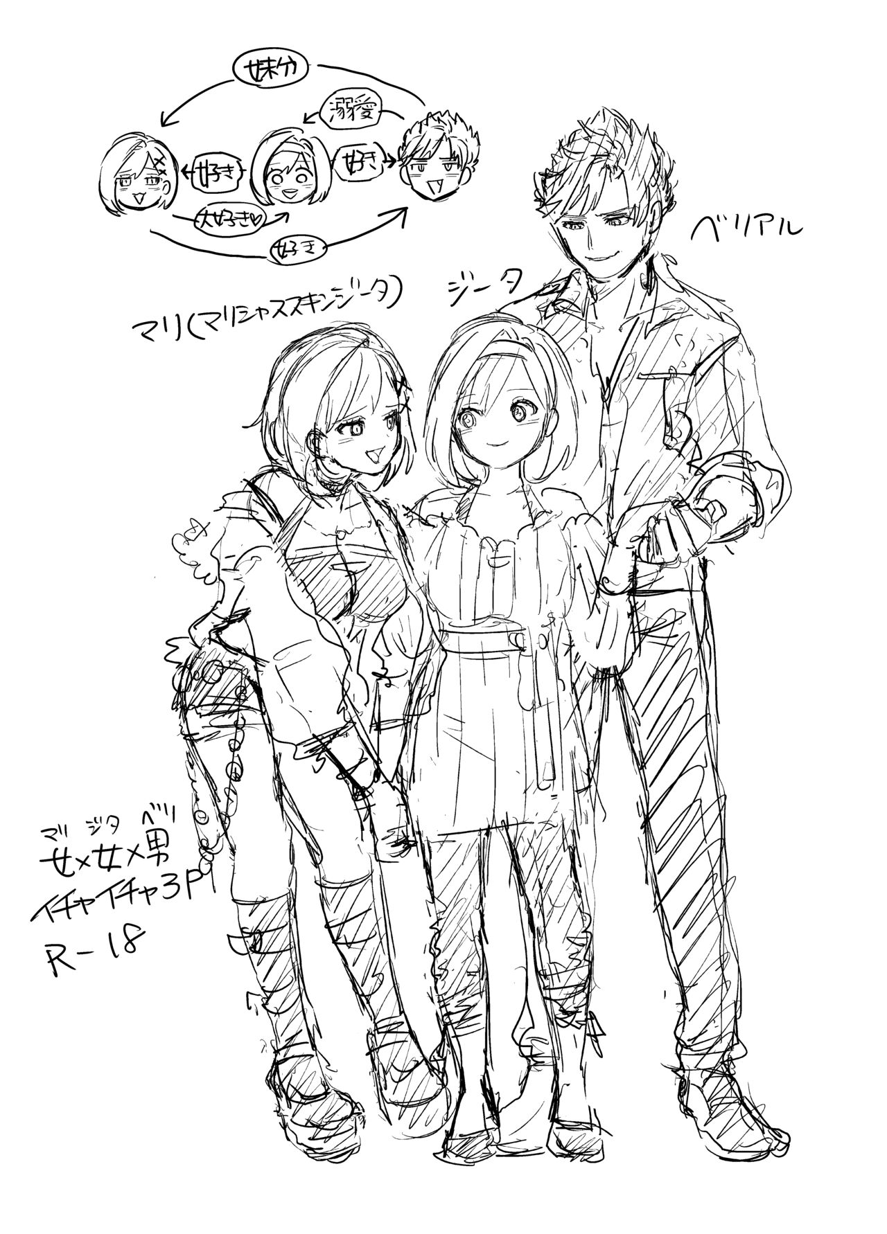 MariDjeetaBeli Nazo 3P R-18 Manga page 1 full