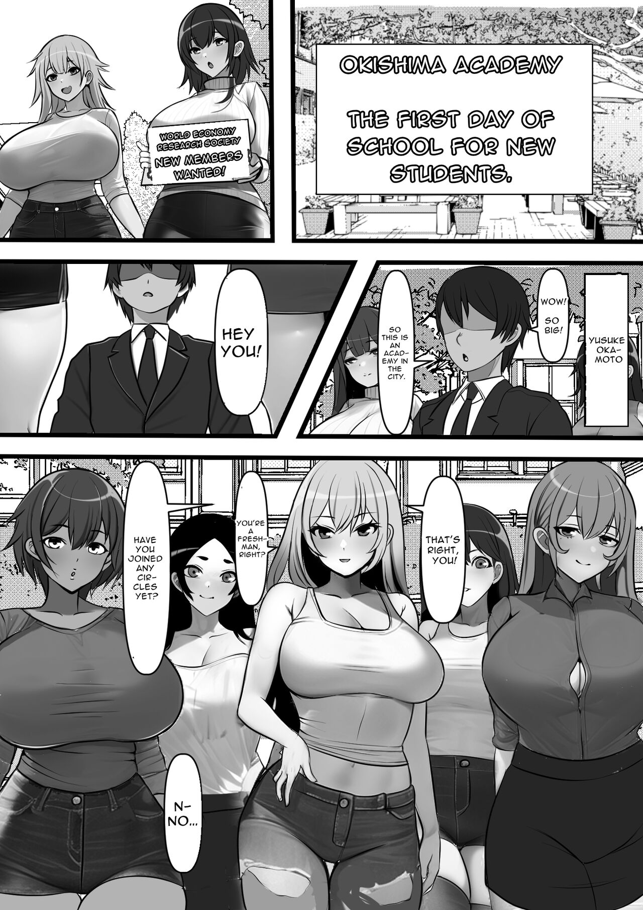 Teisou Gyakuten Toshi Damasarete Nyuukai Shita YariCir Shuudan no Leader ga Dou Mitemo Hatsukoi no Onee-san nano daga | Reverse Chastity City ~The Leader of a Fuckclub That Tricked Me Into Joining Seems to Be a Virgin~ page 8 full