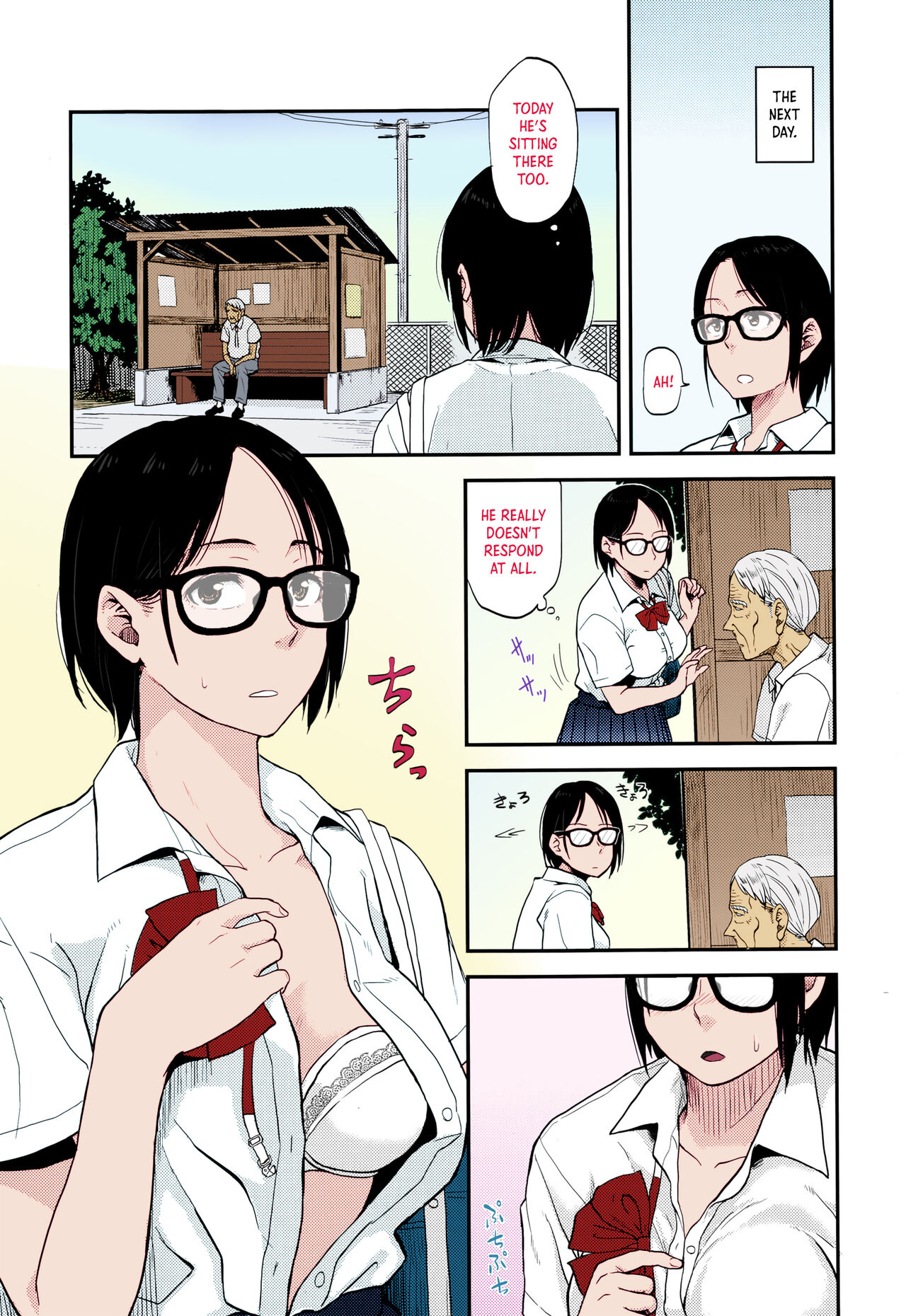 Sayako at the Bus Stop! page 5 full