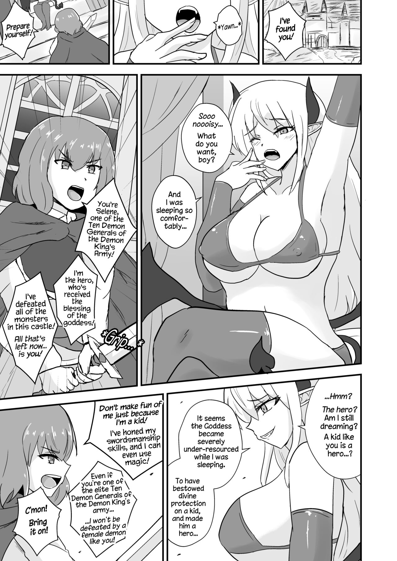 Yuusha, Mazoku no Onee-san ni Haiboku su. |  The Hero is Defeated by a Succubus Oneesan. page 4 full
