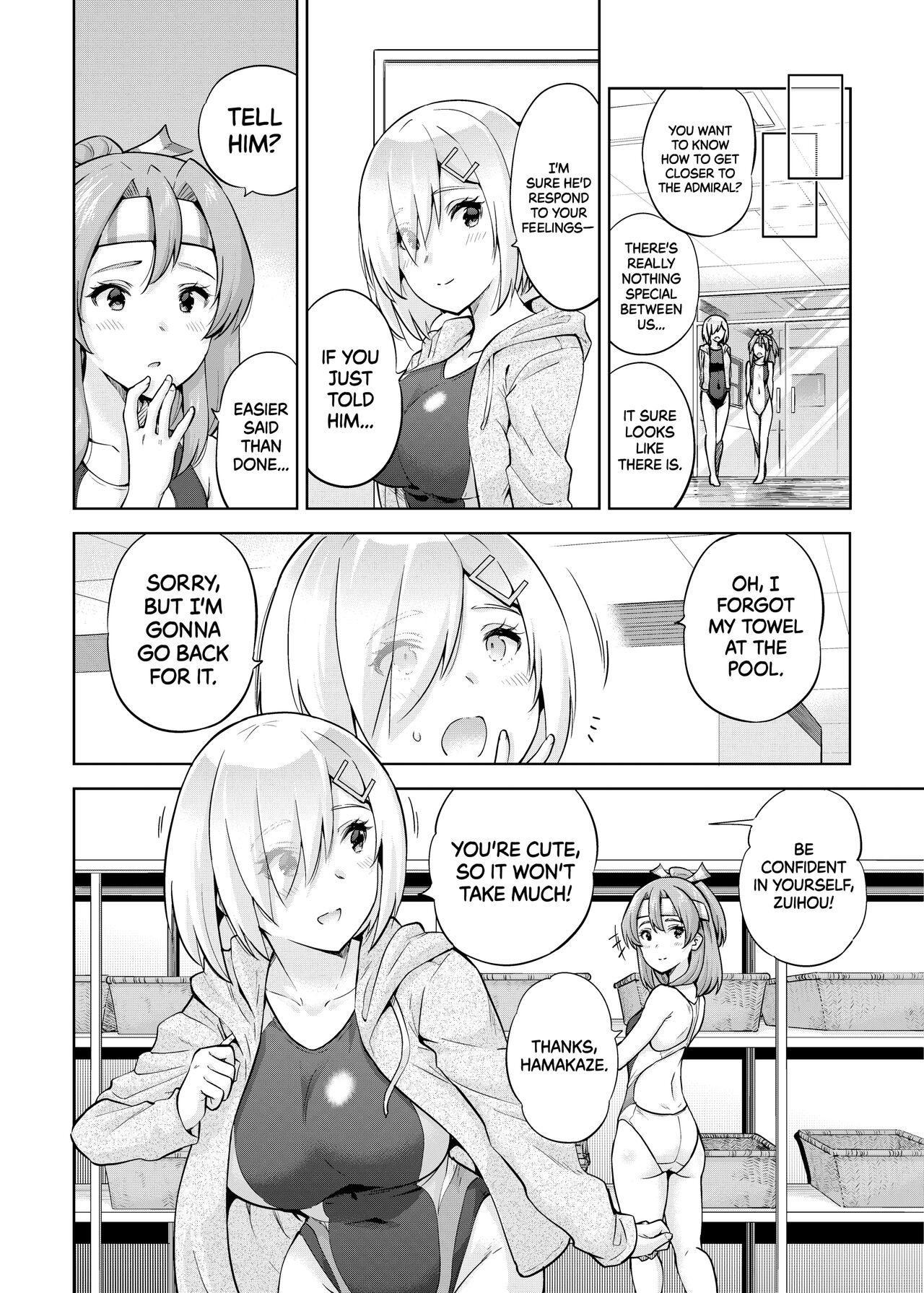 Kyouei Mizugi na Zuihou-chan to Hamakaze-san to. | Zuihou and Hamakaze in Racing Swimsuits page 5 full