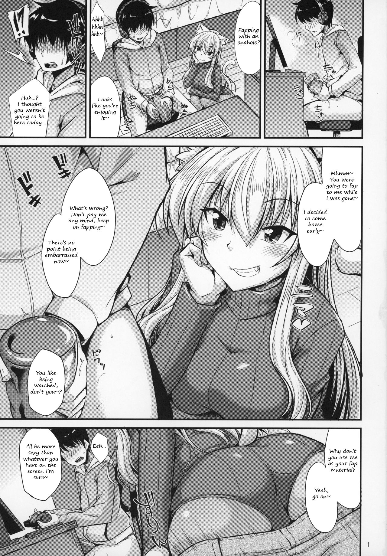 Nekomimi Onee-san to Onaho de Nyan Nyan | The cat-eared Onee-san and the Onahole page 2 full
