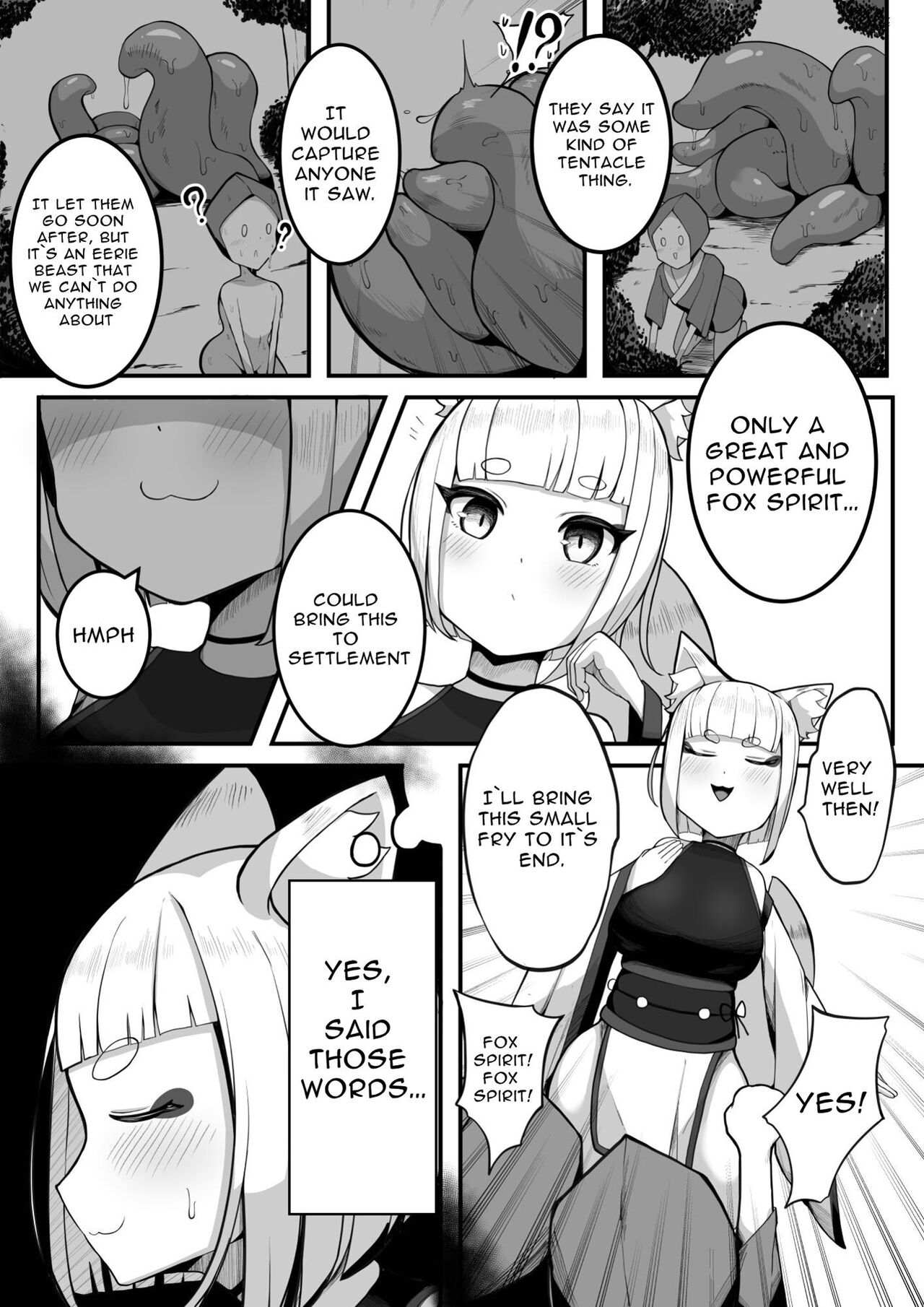 Youko-chan ga Shokushu o o Hoiki Shussan suru Hanashi | Supernatural Foxgirl Gives Orgasmic Birth To Tentacles page 5 full