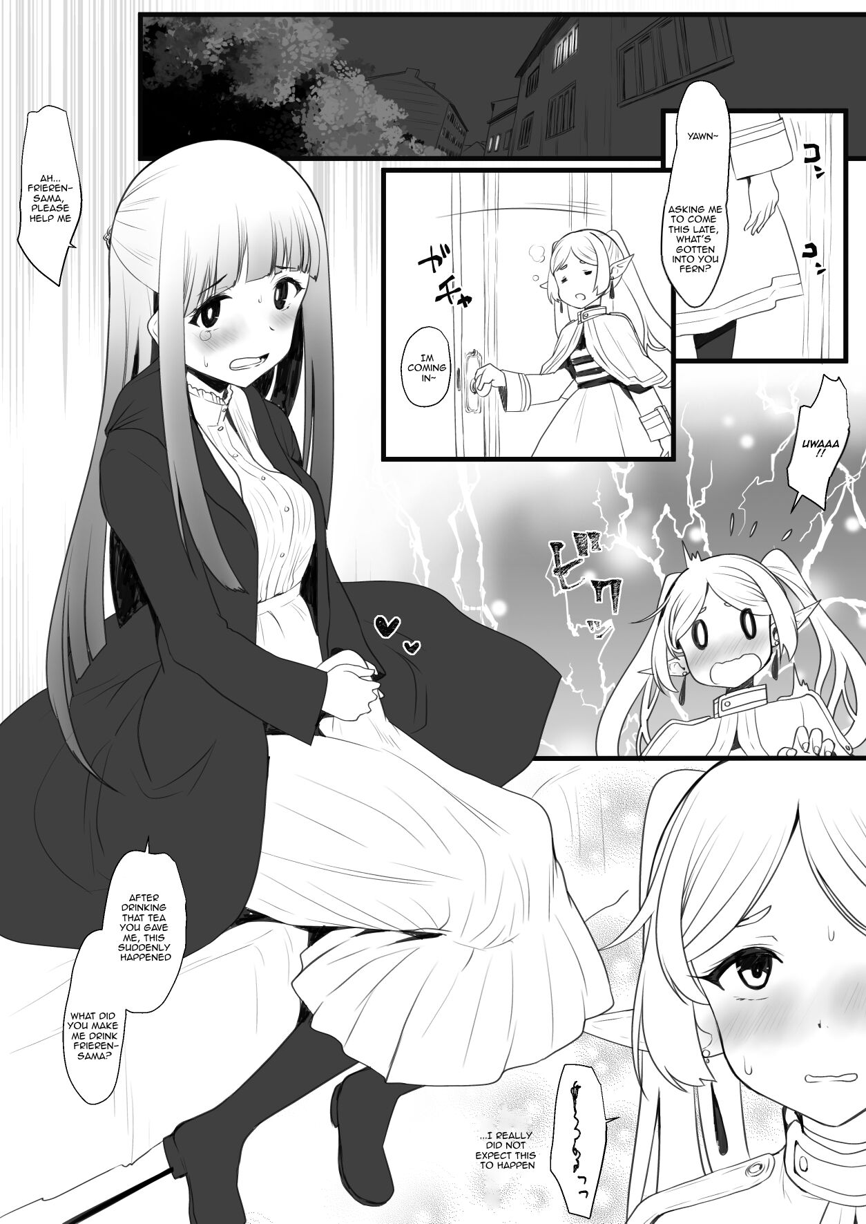 Hen na Ocha Nonde Futanari ni Natta Fern x Frieren | Fern x Frieren, Turning Into A Futanari After Drinking A Strange Tea page 1 full