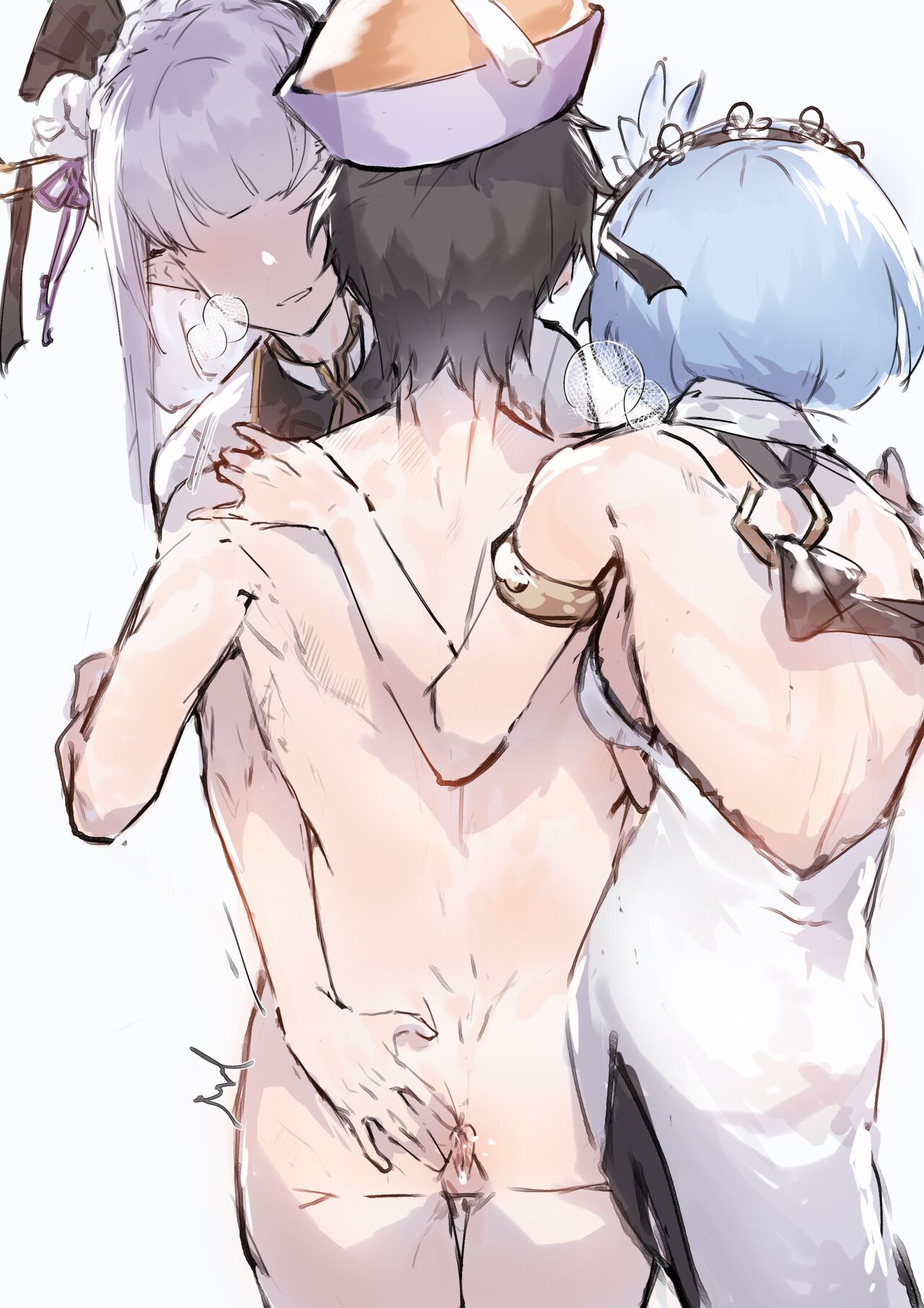 Emilia, Rem and Subaru futanari page 6 full