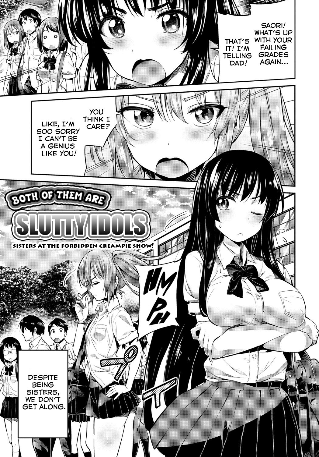Futari wa Bitch Idol Shimai Nakadashi Kindan Live! | Both of them are Slutty Idols ~Sisters at the Forbidden Creampie Show!~ page 1 full