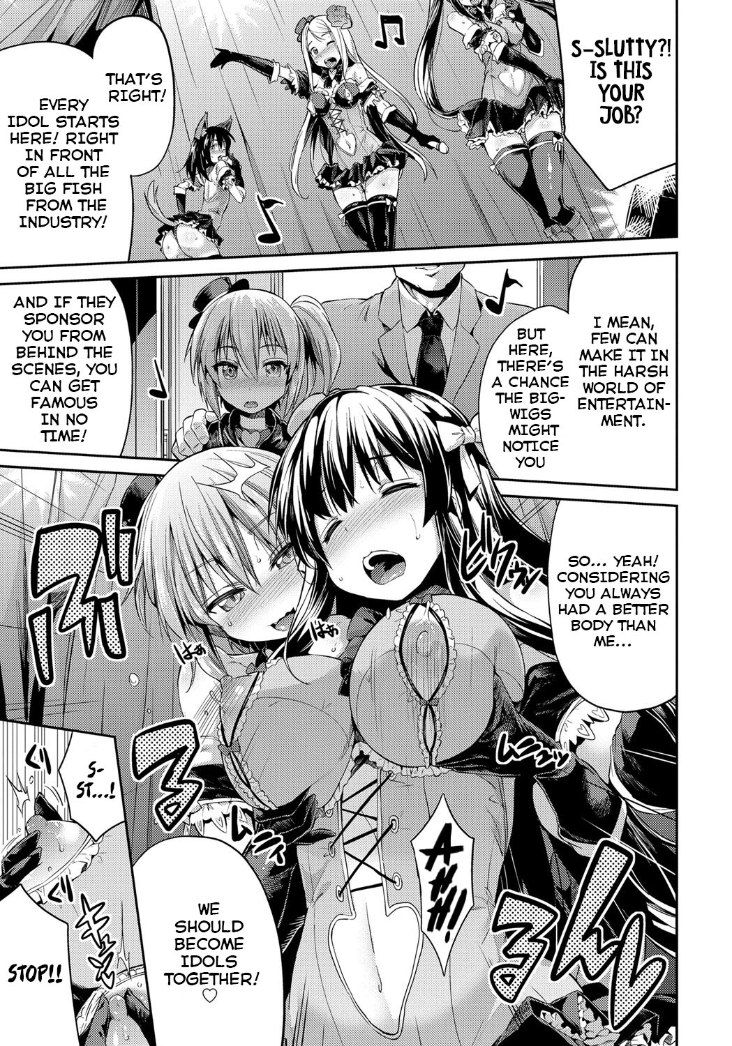 Futari wa Bitch Idol Shimai Nakadashi Kindan Live! | Both of them are Slutty Idols ~Sisters at the Forbidden Creampie Show!~ page 5 full