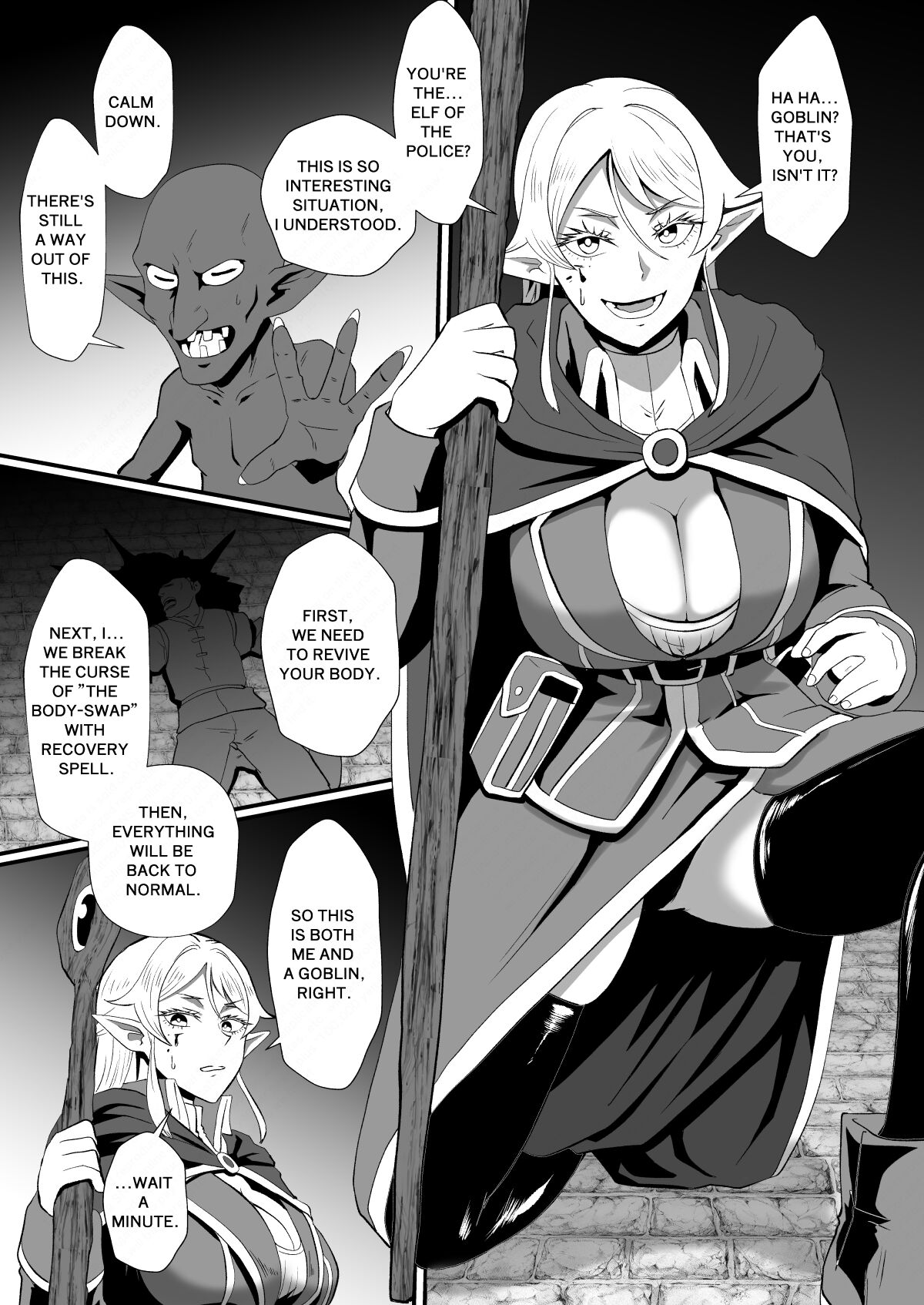 Irekawari no Wana ~Elf Majutsushi Liza no Kikan~ | THE BODYSWAPPING TRAP ~LIZA THE WIZARD ELF IS BACK~ page 8 full