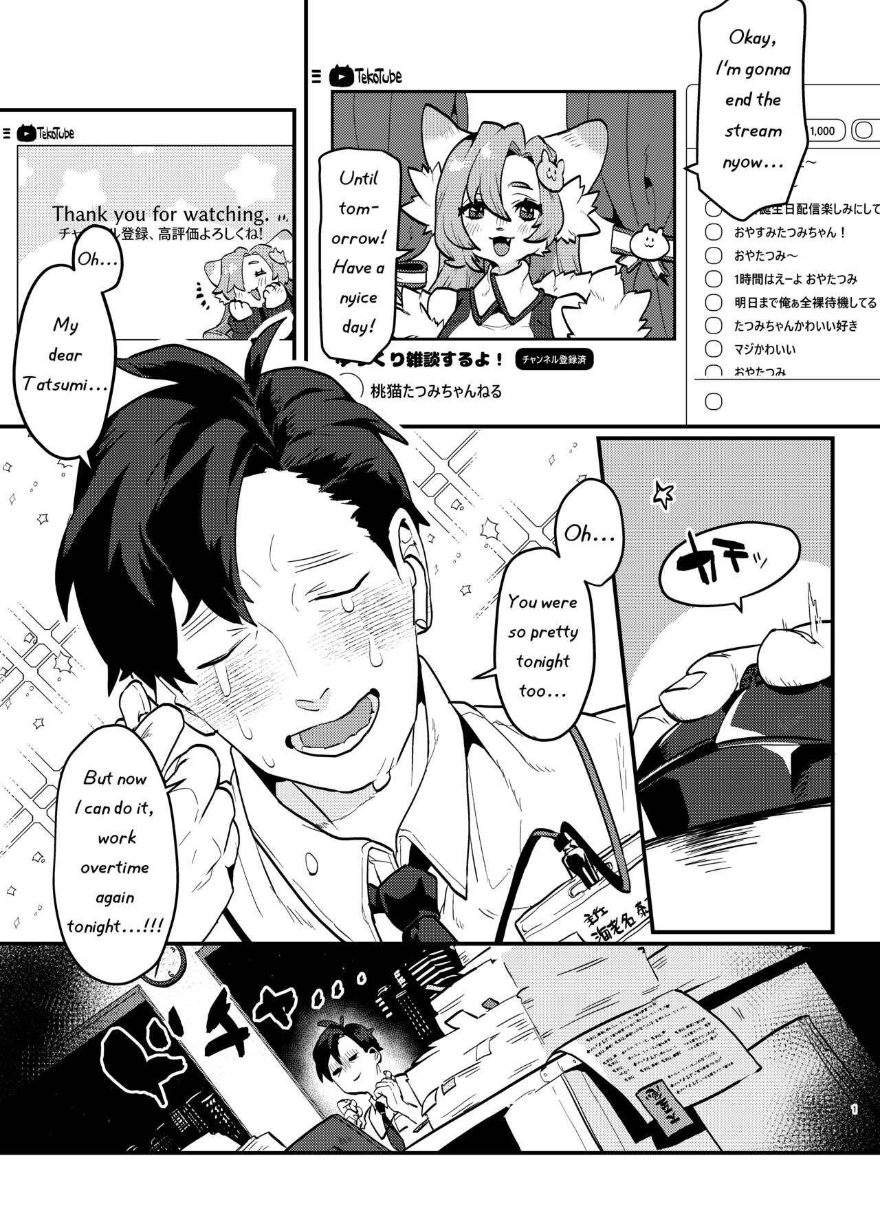 Oshikatsu Shachiku ga Isekai Tensho TF shitara Mesukemo datta Ken | Tired Office Worker is Reincarnated In Another World TF and then Became A Female Kemono page 2 full