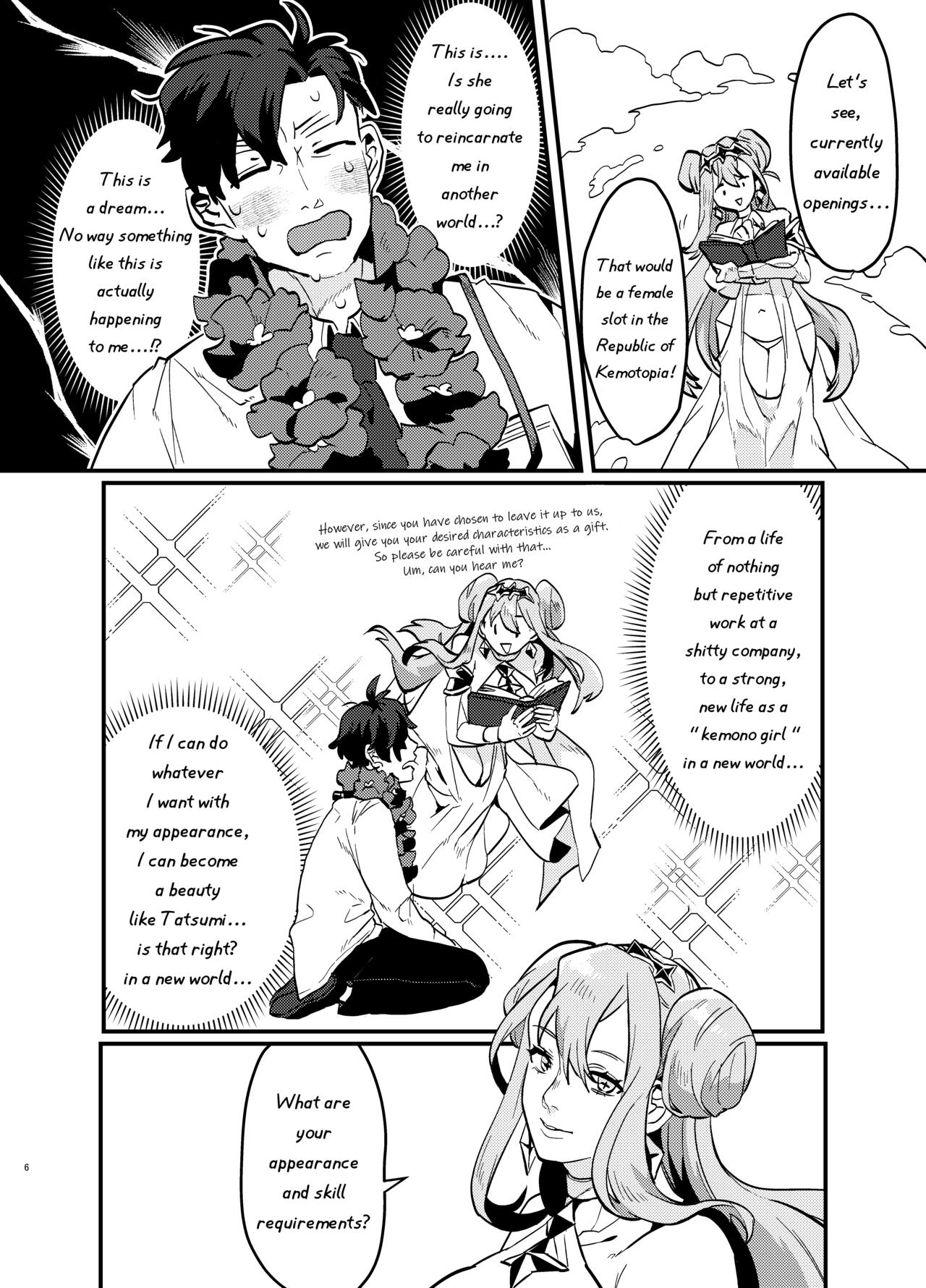 Oshikatsu Shachiku ga Isekai Tensho TF shitara Mesukemo datta Ken | Tired Office Worker is Reincarnated In Another World TF and then Became A Female Kemono page 7 full