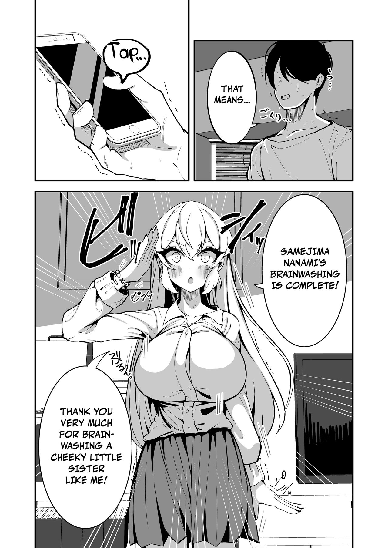 Sennou Kaihen Appli de Namaiki na Imouto wo Tsugou no Ii Onaho ni Suru Hanashi | Using a Brainwashing and Modding App to Turn My Cheeky Little Sister Into a Convenient Onahole page 7 full