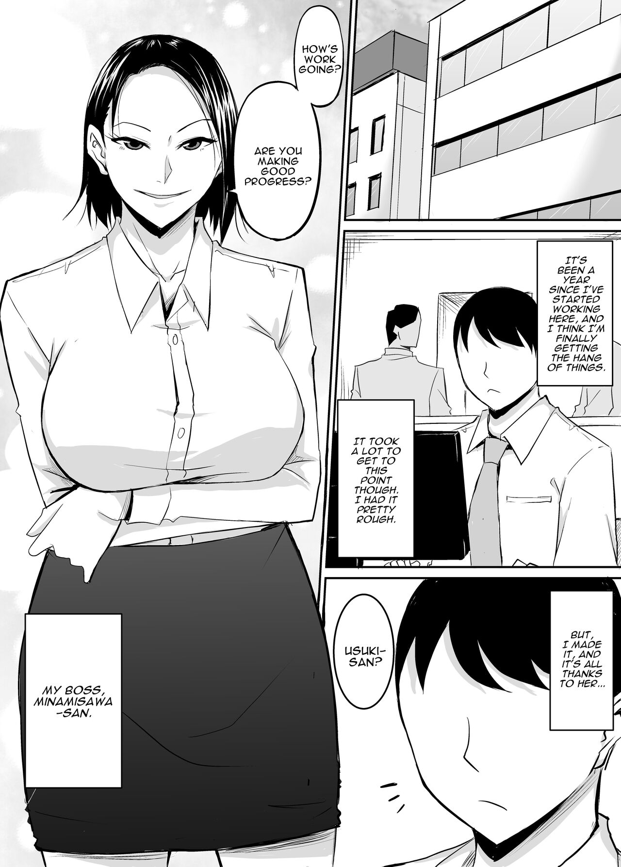 Akogare no Onna Joushi ga Douryou no Charao ni Otosareru Hanashi | The Boss I Have a Crush on was Corrupted by a Playboy page 2 full