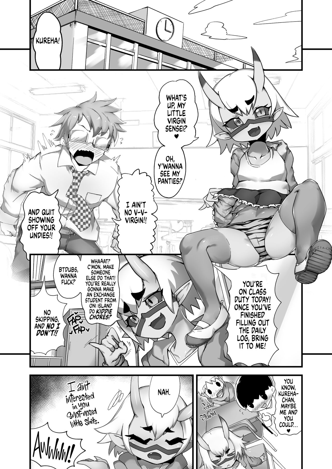 Mesuga-Ki-chan to Doutei Sensei |A Bratty Little Demon and Her Cherryboy Teacher page 2 full