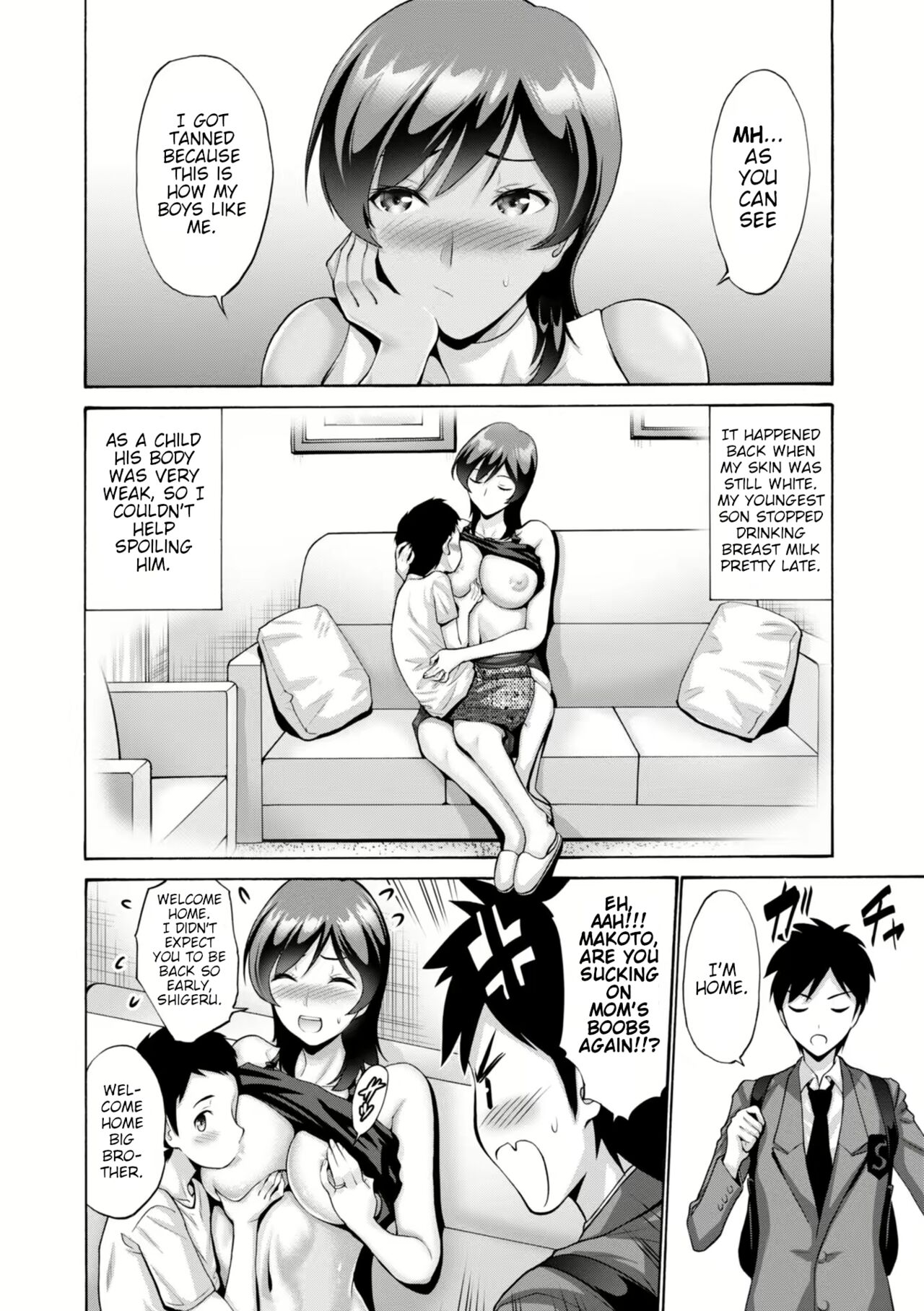 Haha wa Musuko ni Koi o Suru Ch. 3 | Mom lusting for her sons. Part 3 page 2 full