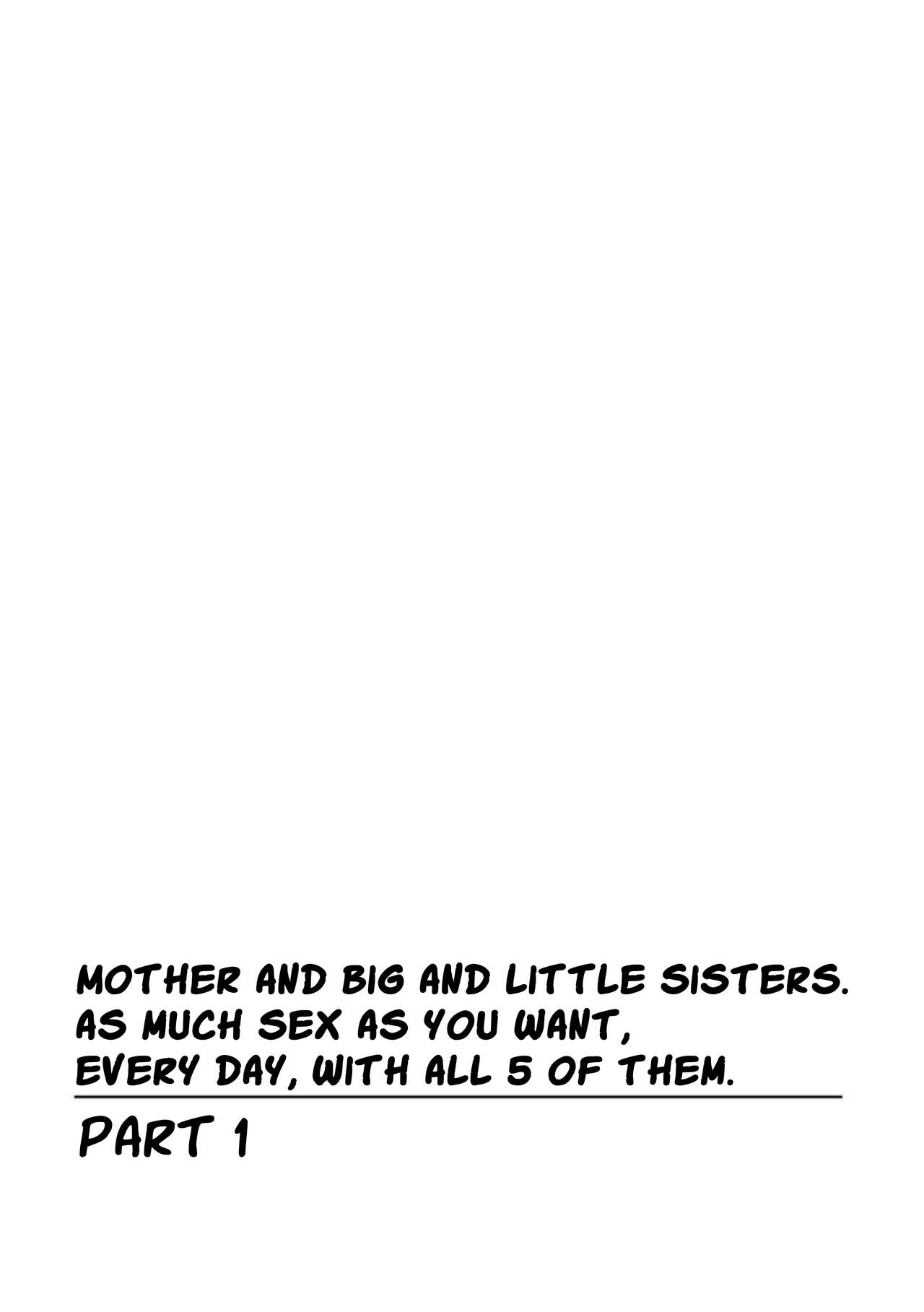 Mama mo Ane mo Imouto mo Mainichi 5 P Yarihoudai ~I i ko to~  1-2 | Mother and Big and Little Sisters. As Much Sex as You Want, Every Day, With All 5 of Them. Part 1-2 page 3 full
