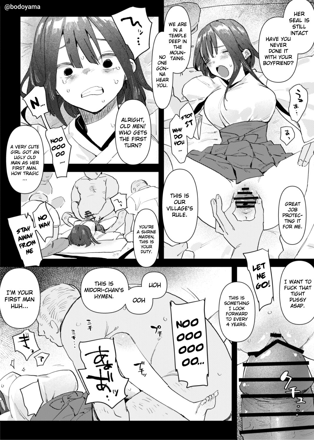Mura no Miko to Shite Shojo o Sasage Saserareru Hanashi | A story about a girl being forced to sacrifice her virginity as a village shrine maiden. page 2 full