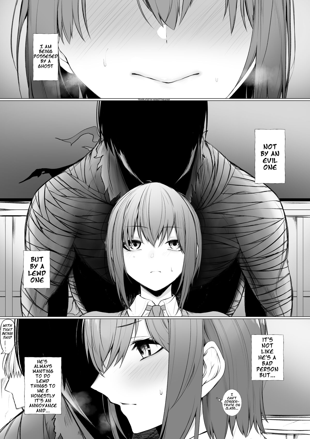 Inrei ni Toritsukareta Onnanoko no Hanashi | A Story about a Girl Possessed by a Lecherous Ghost  English page 1 full