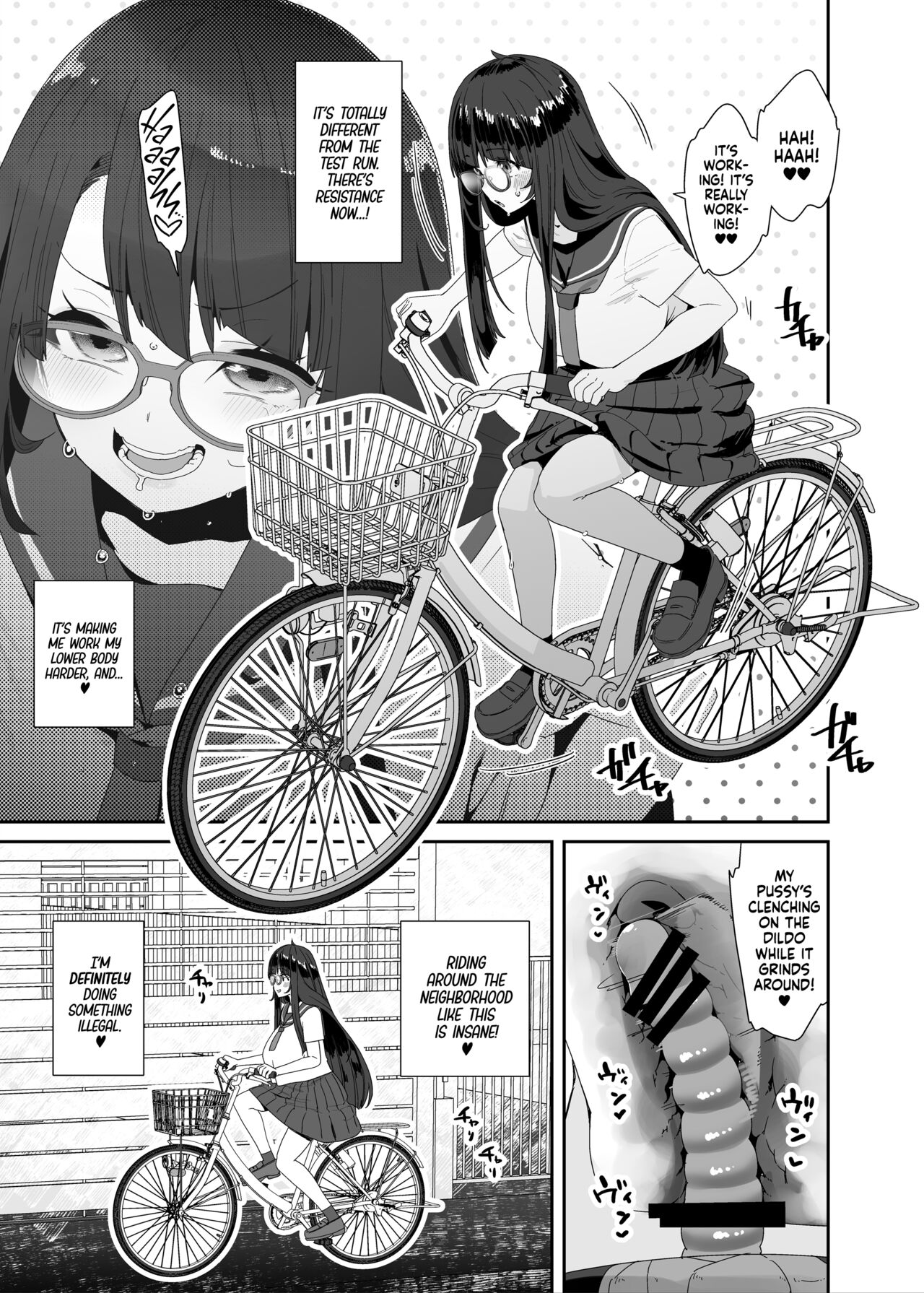 Dosukebe Kyonyuu Joshi ga Acme Jitensha de Osanpo Onanie suru Hanashi | The Slutty, Stacked Middle Schooler Who Gets Off on her Bike page 10 full