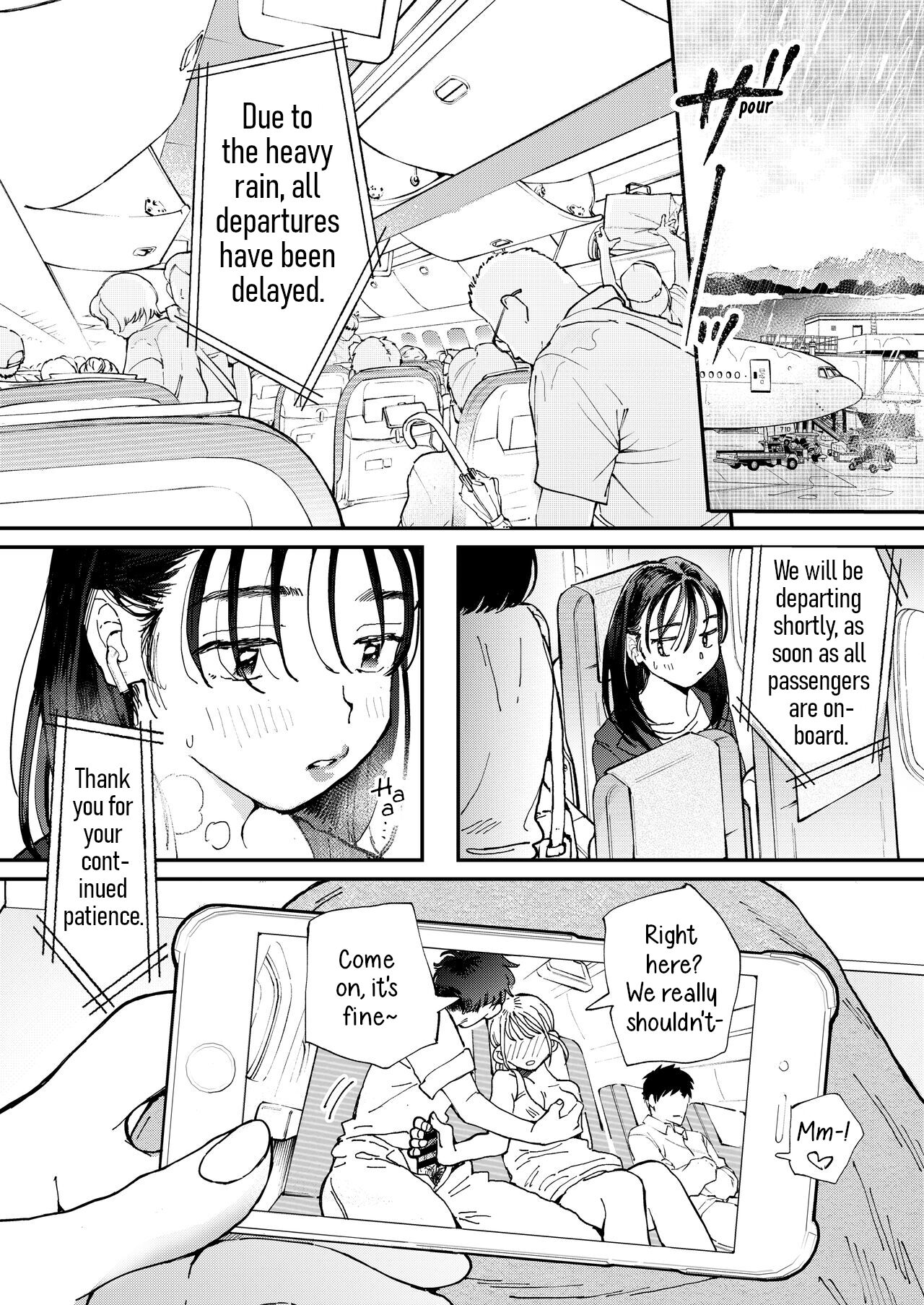 Muramura OL-san wa Hikouki no Naka demo Seiyoku o Mitashitai | Horny OL-san, even on an Airplane, Wants To Satisfy Her Sexual Desires page 2 full