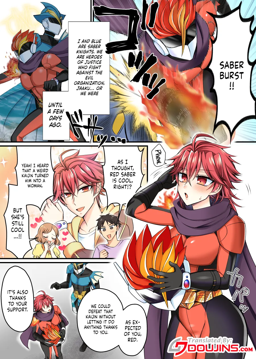 Saber Red ~Seigi no Zako Onna Sentouin Hero~ / Saber Red ~The Weakling Female Fighter Hero of Justice ~ page 2 full